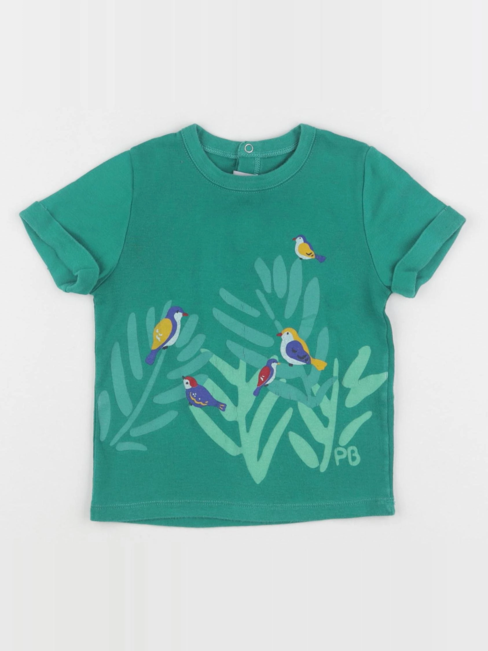 Petit Bateau - tee-shirt vert - 24 mois