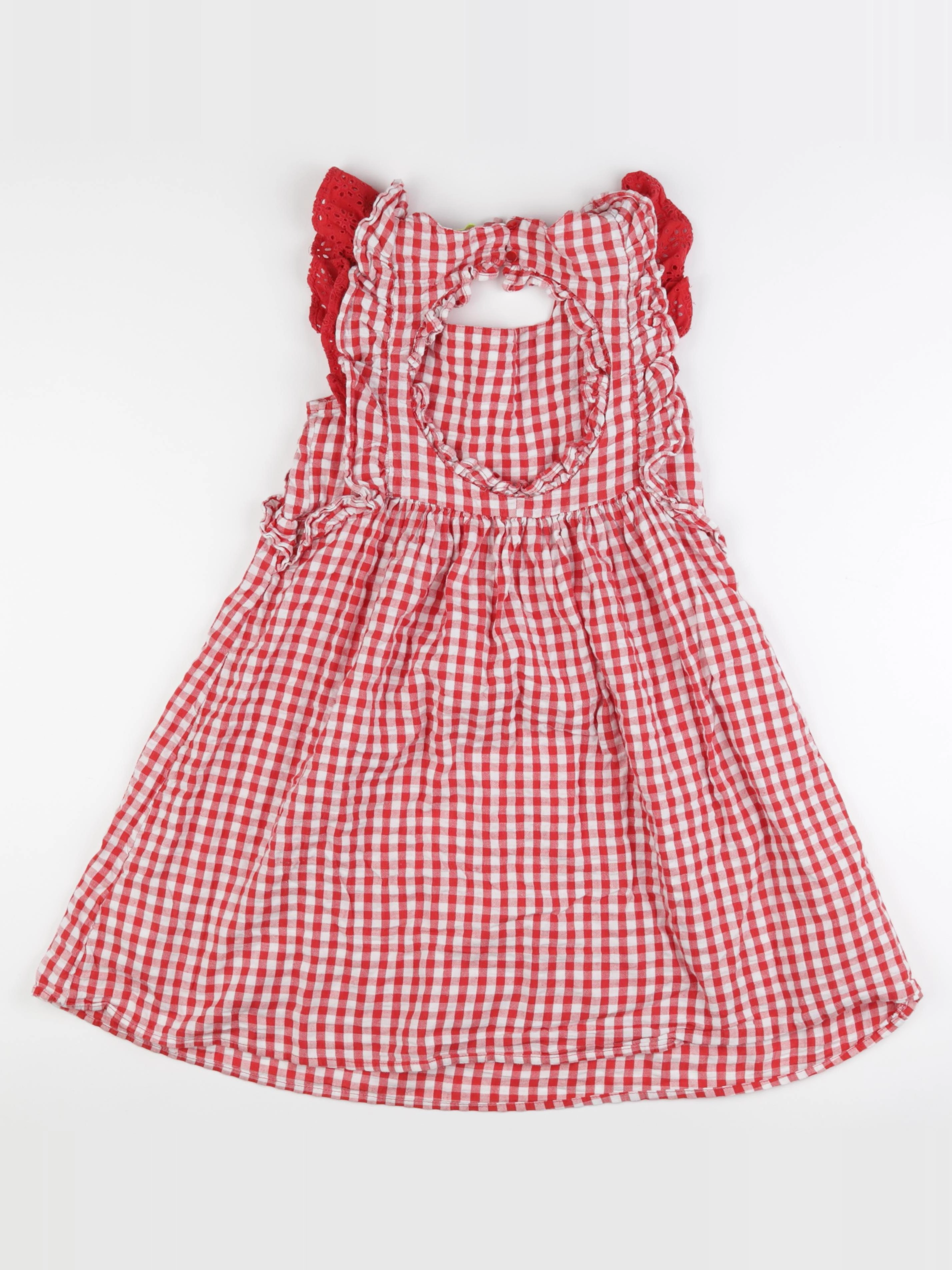Vertbaudet - robe blanc, rouge - 10 ans