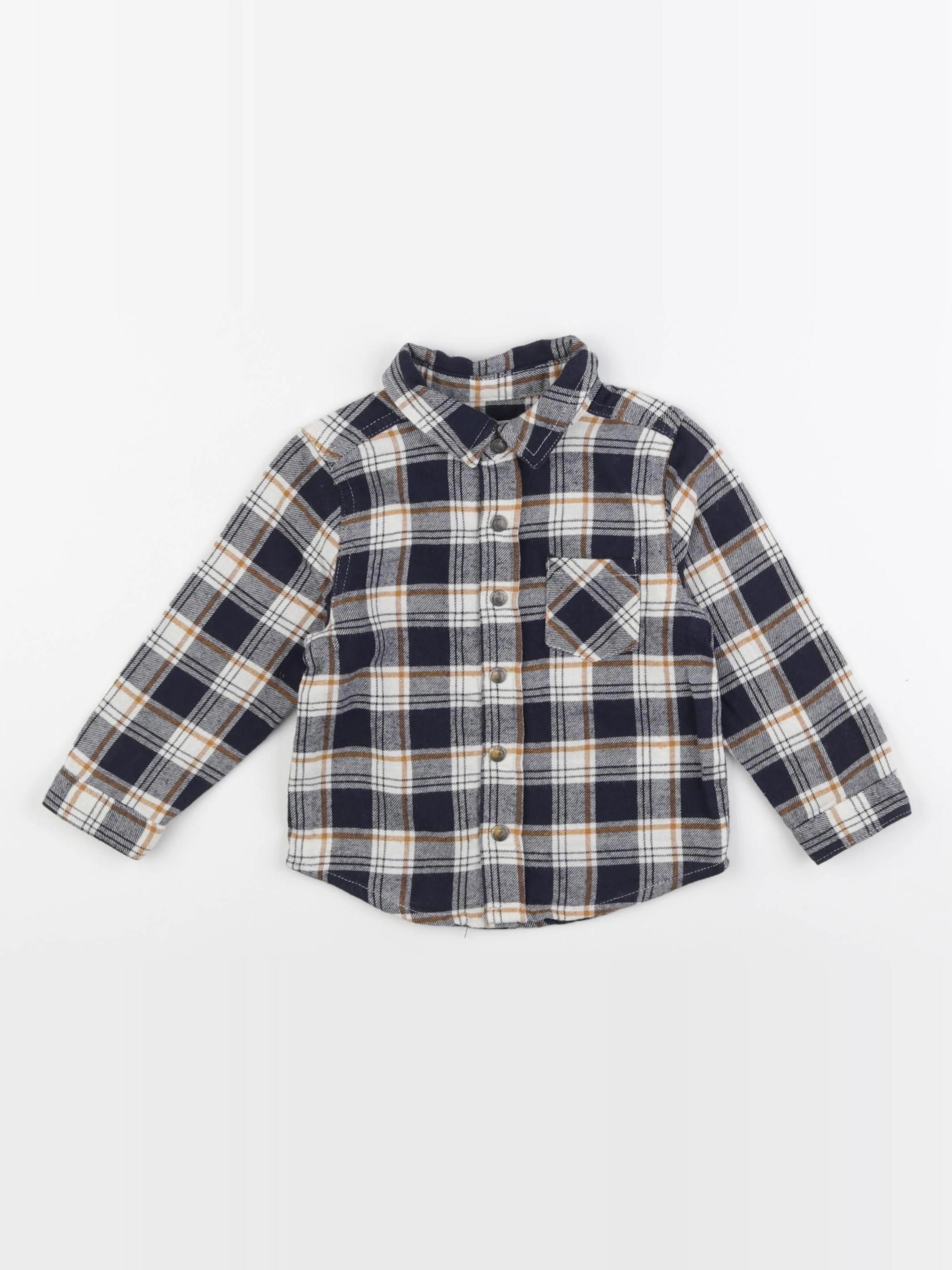 Vertbaudet - chemise bleu, jaune - 18 mois