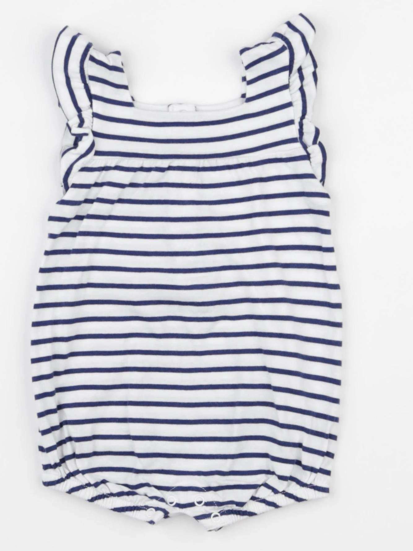 Vertbaudet - combinaison bleu, blanc - 6 mois