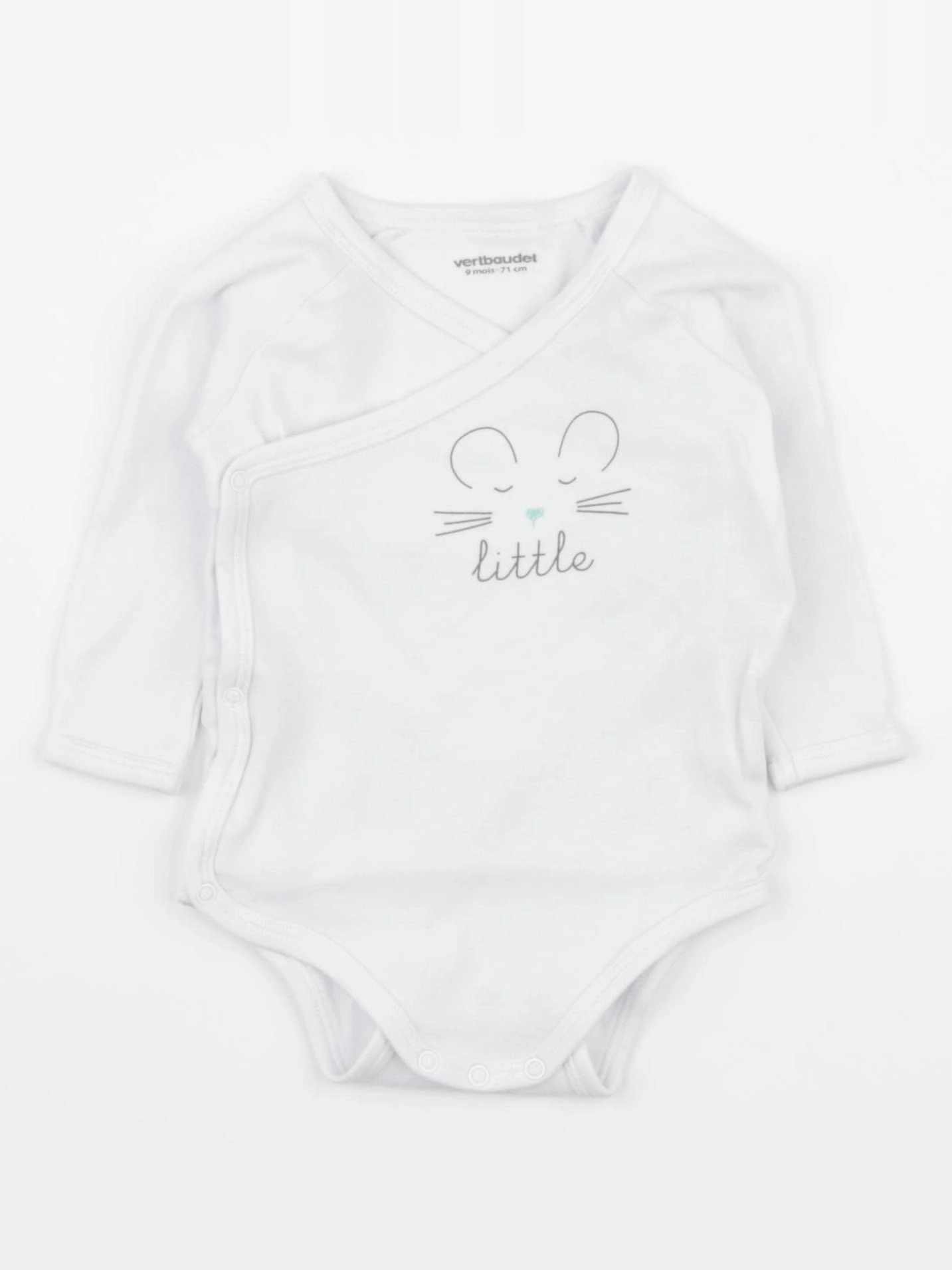 Vertbaudet - body blanc - 9 mois