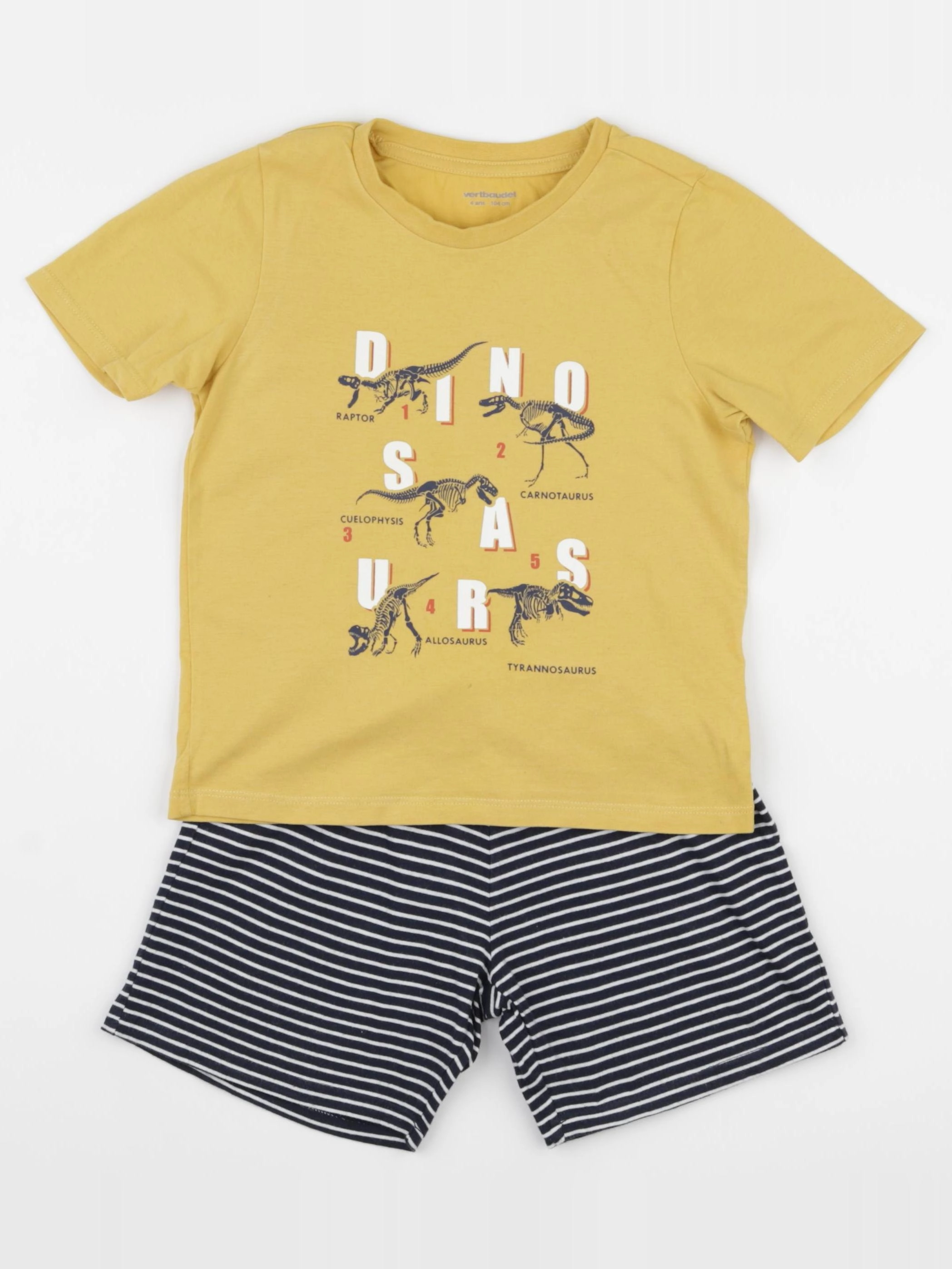 Vertbaudet - pyjama coton jaune - 4 ans