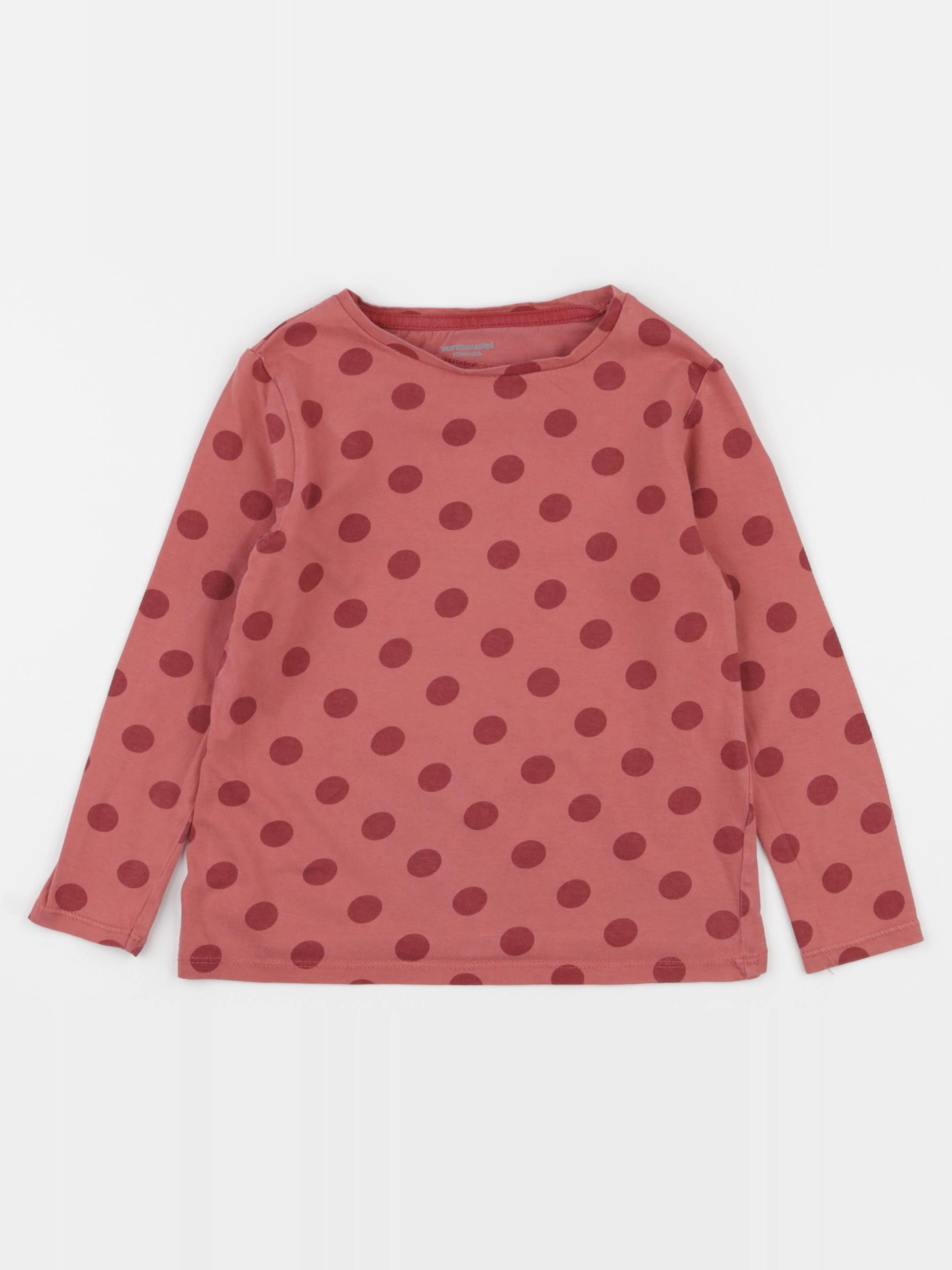 Vertbaudet - tee-shirt rose, rouge - 5 ans