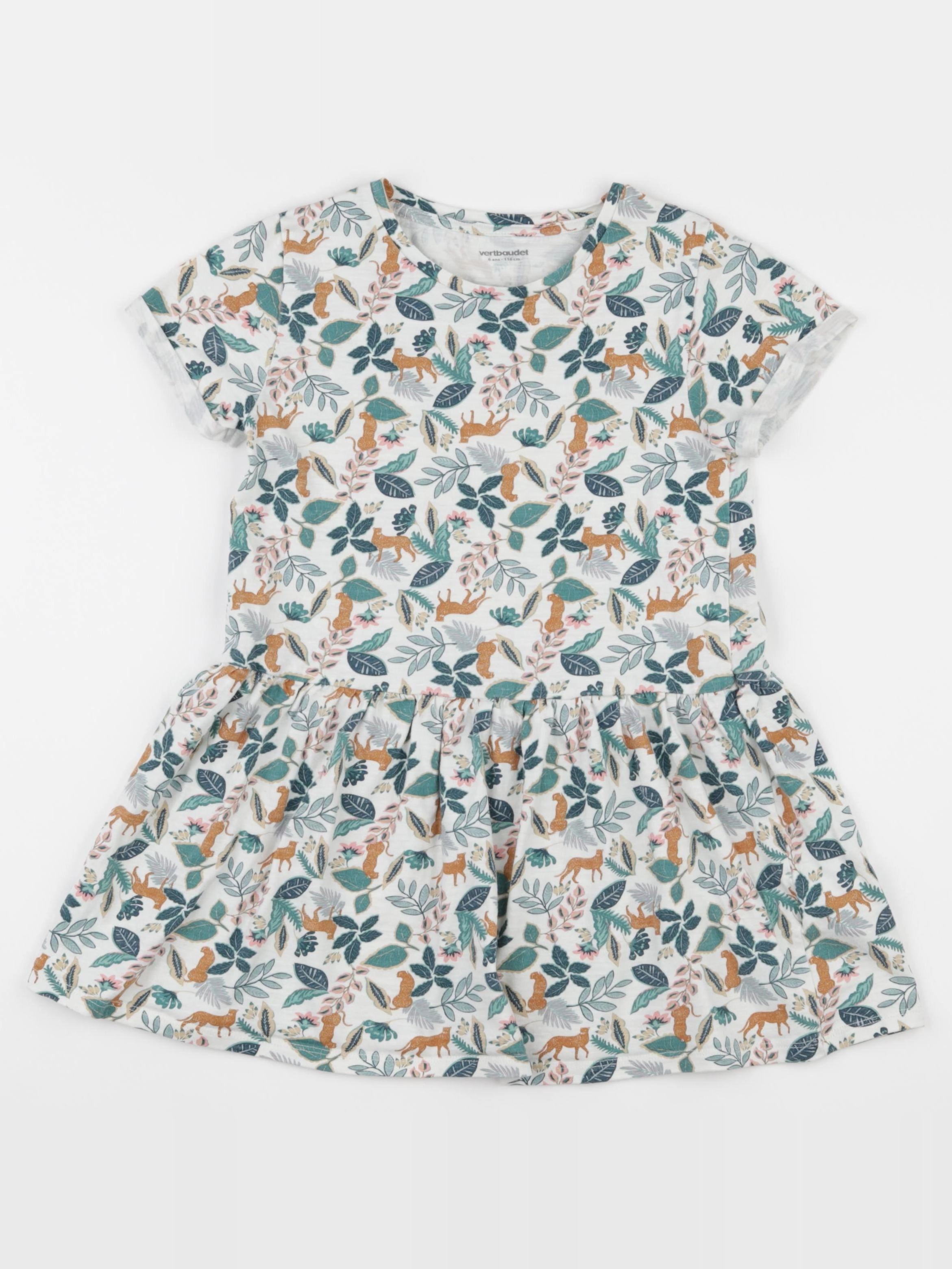 Vertbaudet - robe multicolore - 6 ans