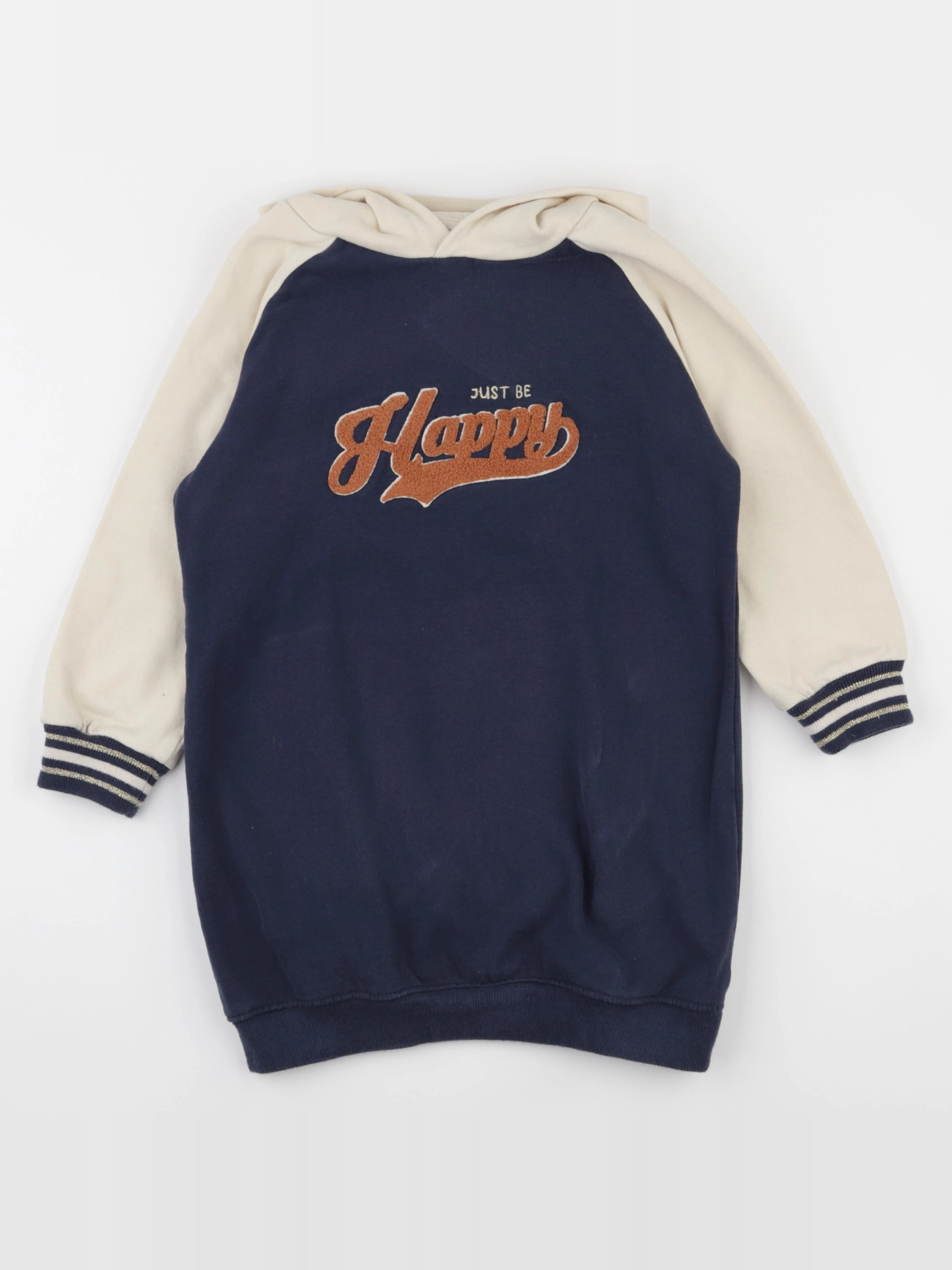 Vertbaudet - robe bleu, beige - 6 ans