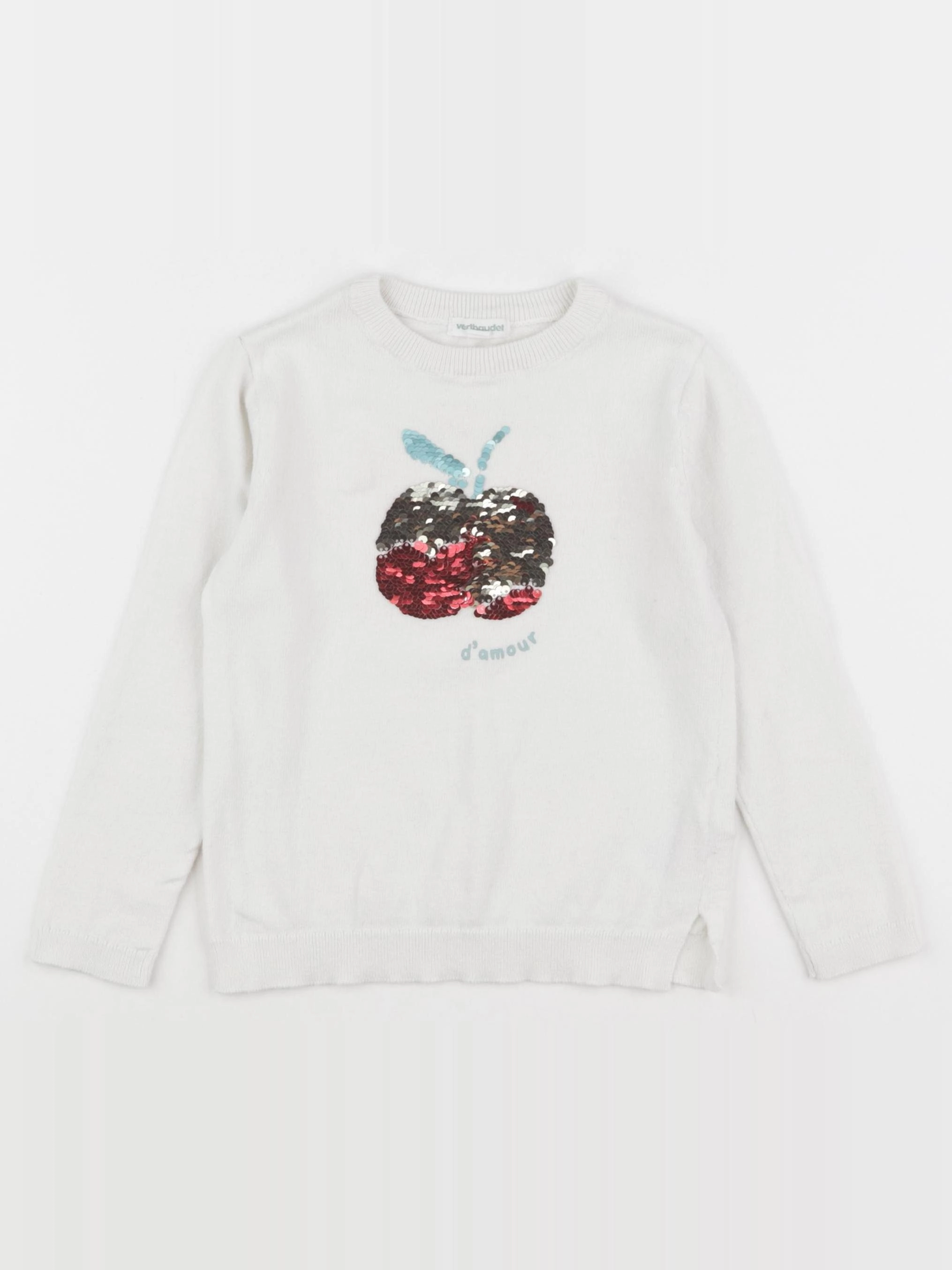 Vertbaudet - pull beige - 4 ans