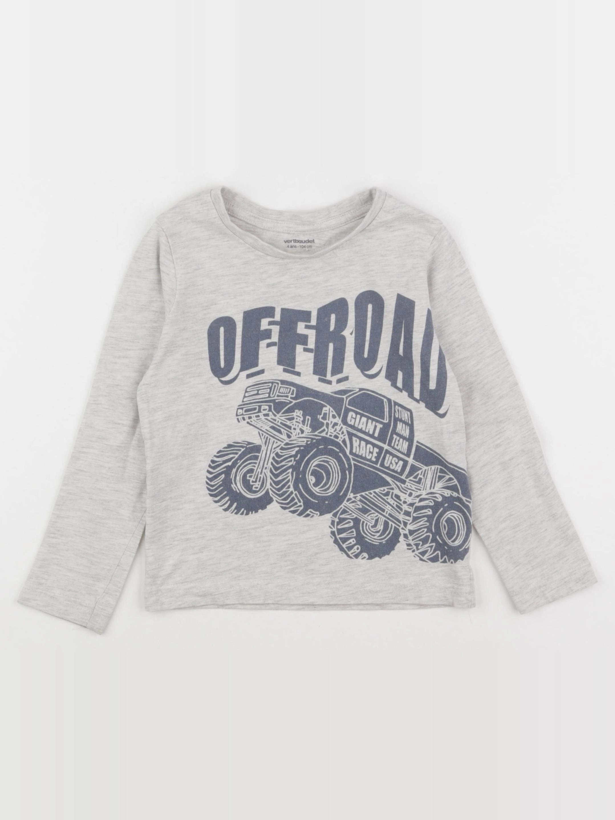 Vertbaudet - tee-shirt gris - 4 ans