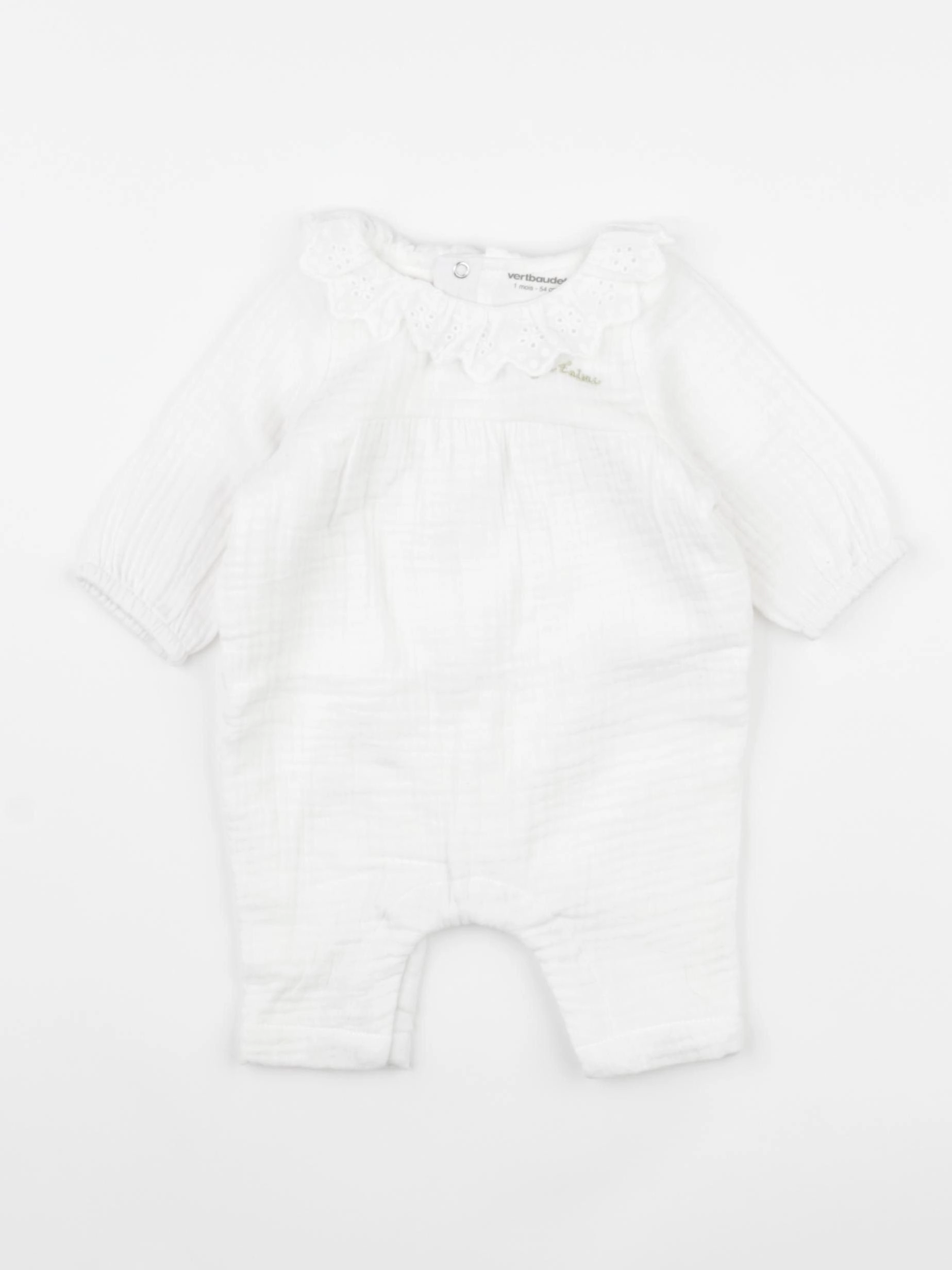 Vertbaudet - combinaison blanc - 1 mois