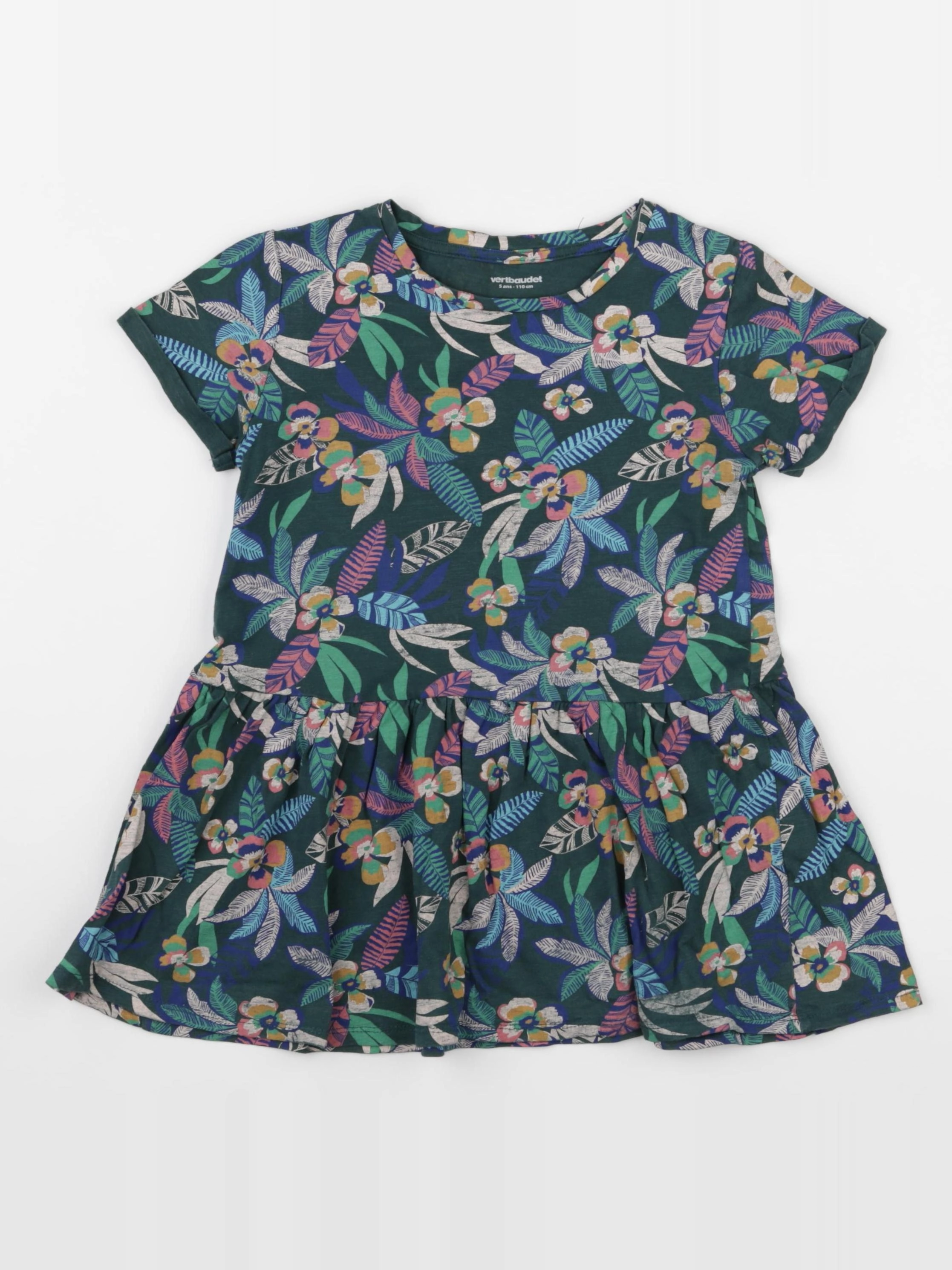Vertbaudet - robe vert - 5 ans