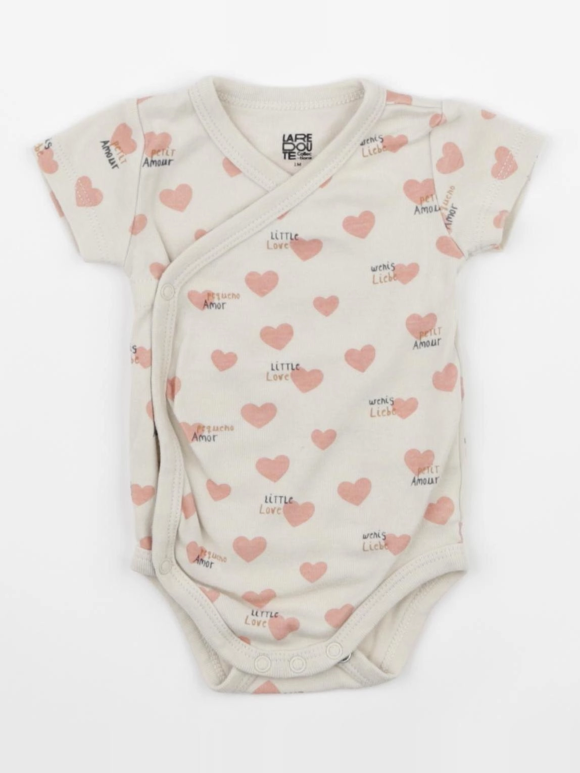La Redoute - body rose, beige - 1 mois