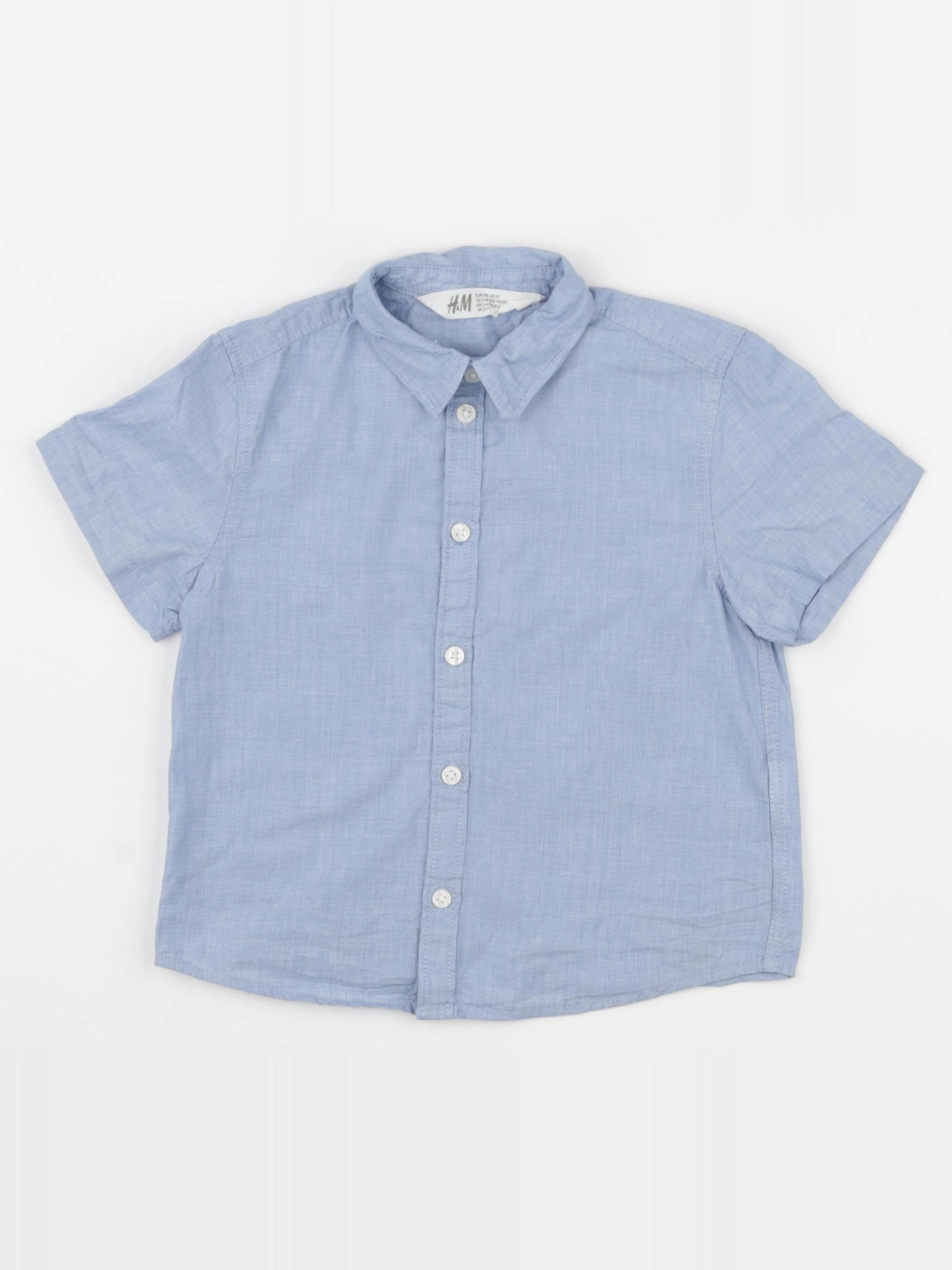 H&M - chemise bleu - 3/4 ans