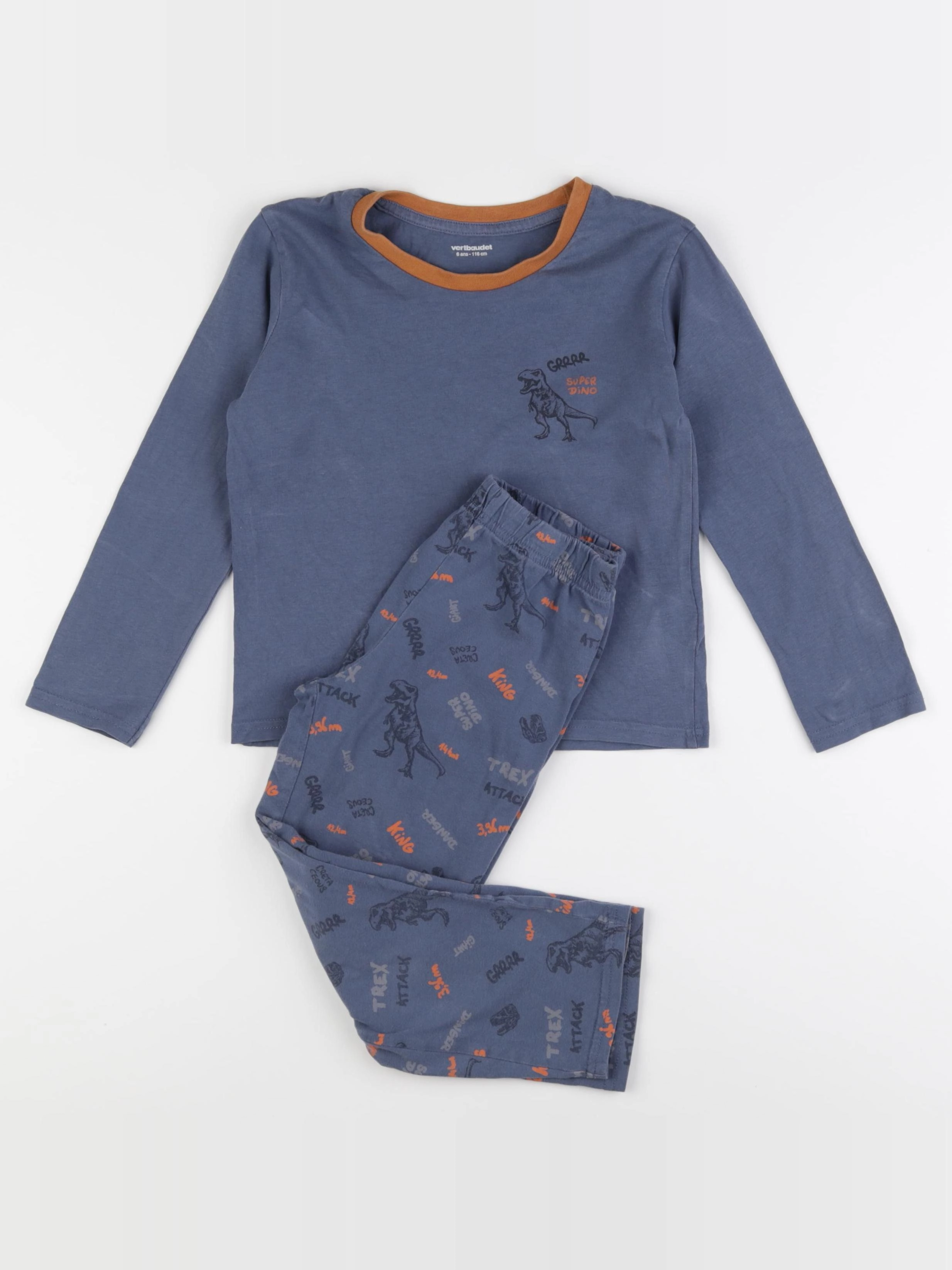Vertbaudet - pyjama coton bleu - 6 ans