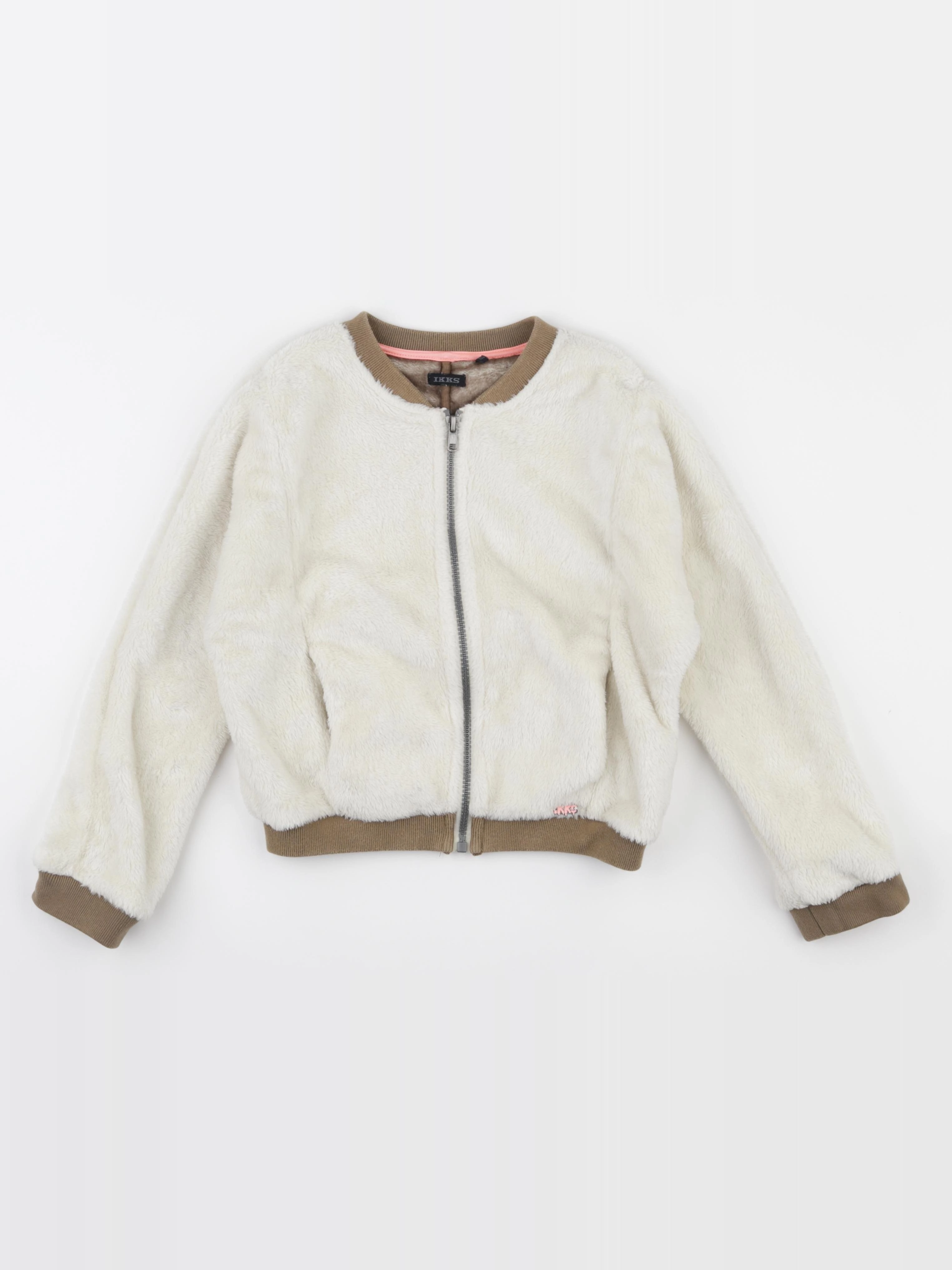 IKKS - veste blanc, marron - 8 ans