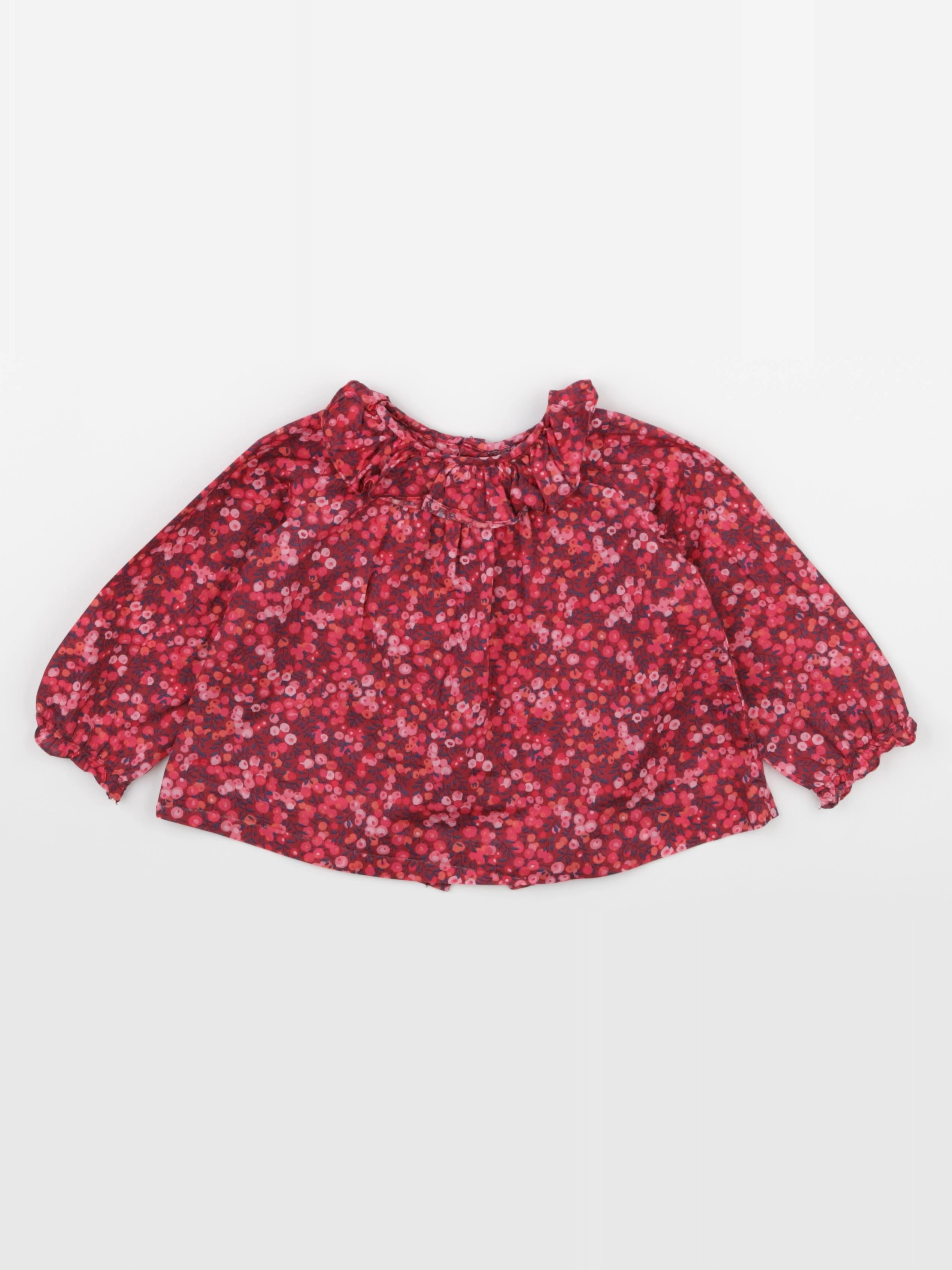 Jacadi - blouse liberty rouge - 2 ans