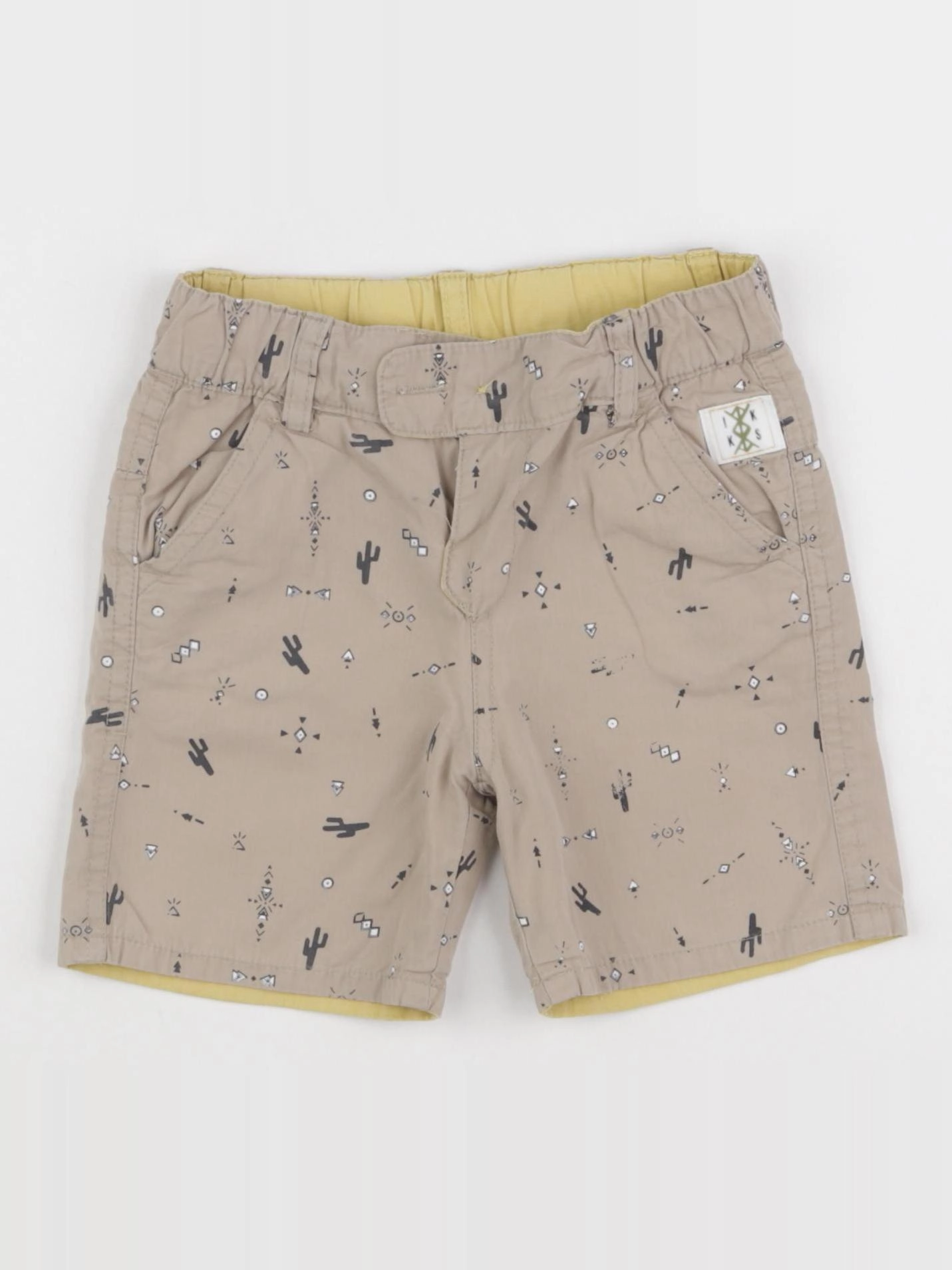 IKKS - short réversible jaune - 2 ans