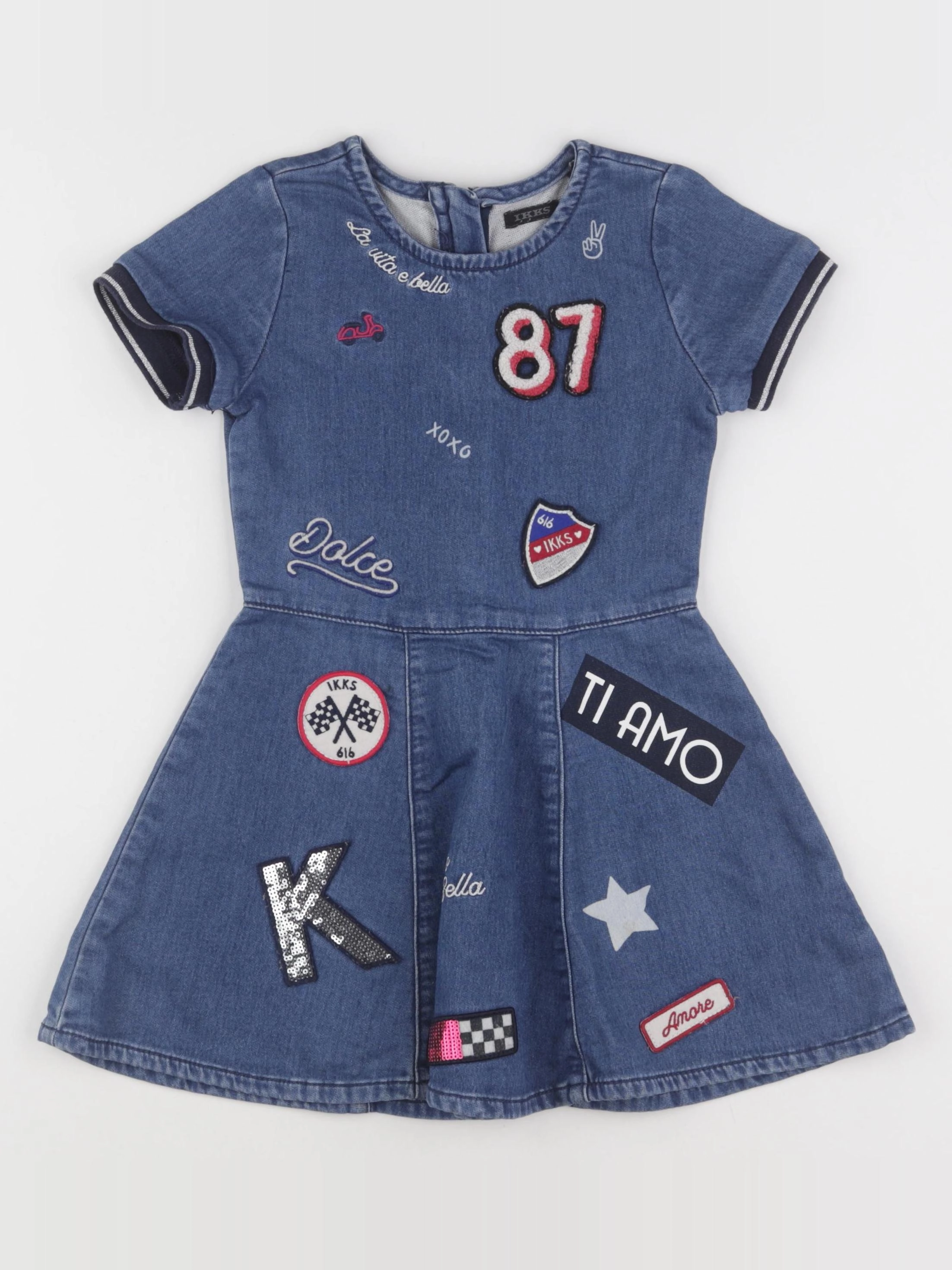 IKKS - robe bleu - 5 ans