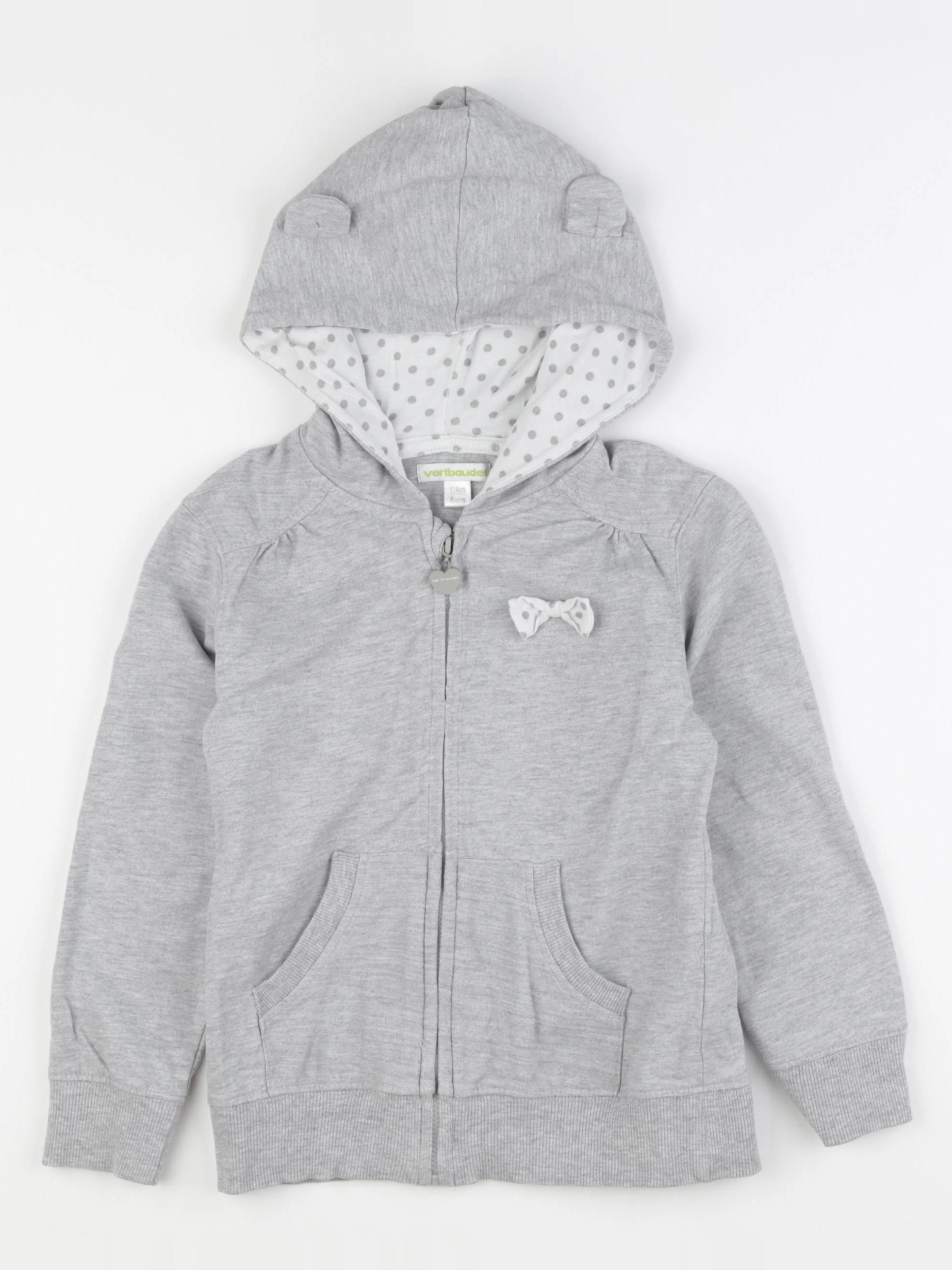 Vertbaudet - sweat gris - 6 ans