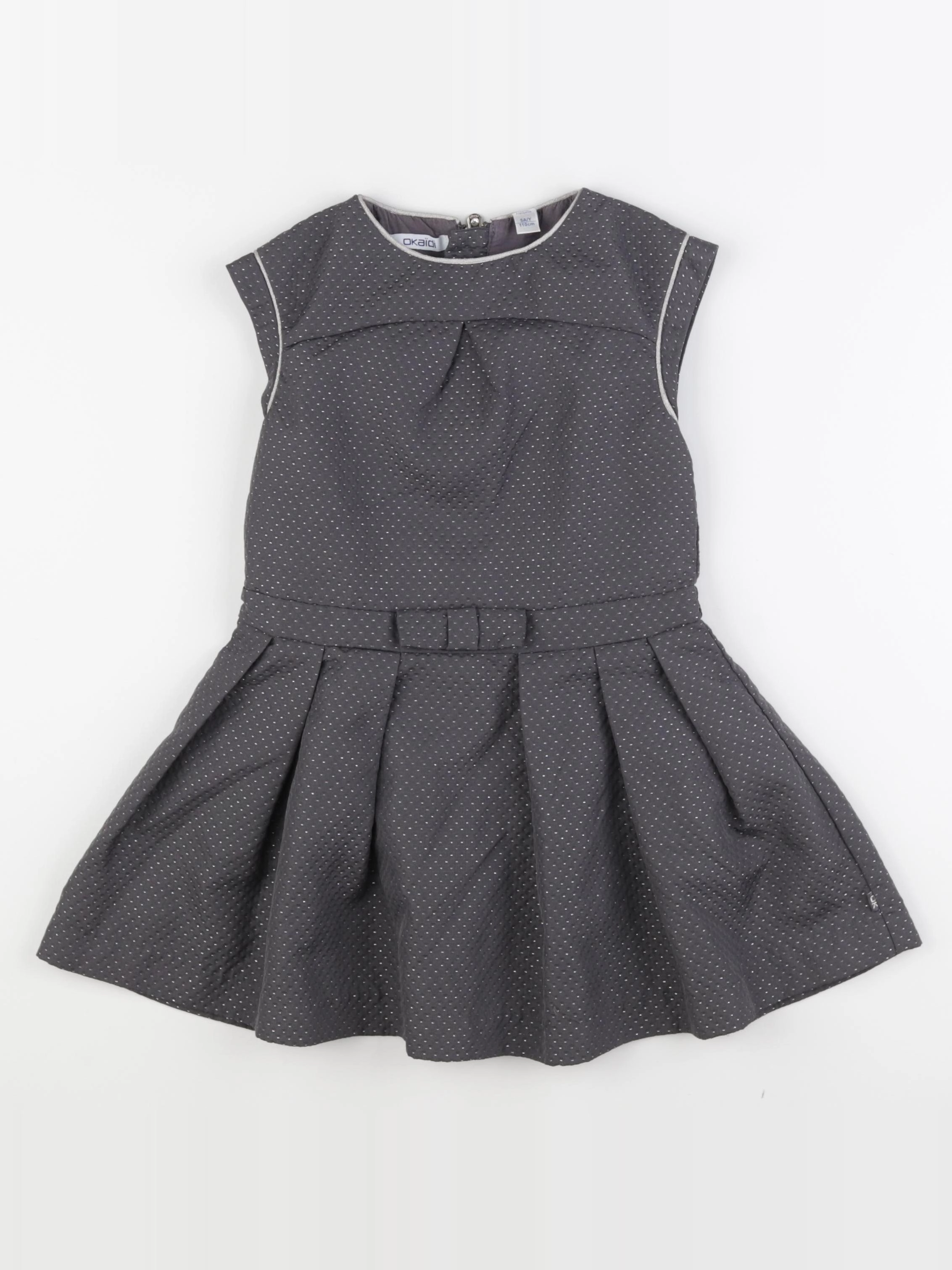 Okaidi - robe gris, argent - 5 ans