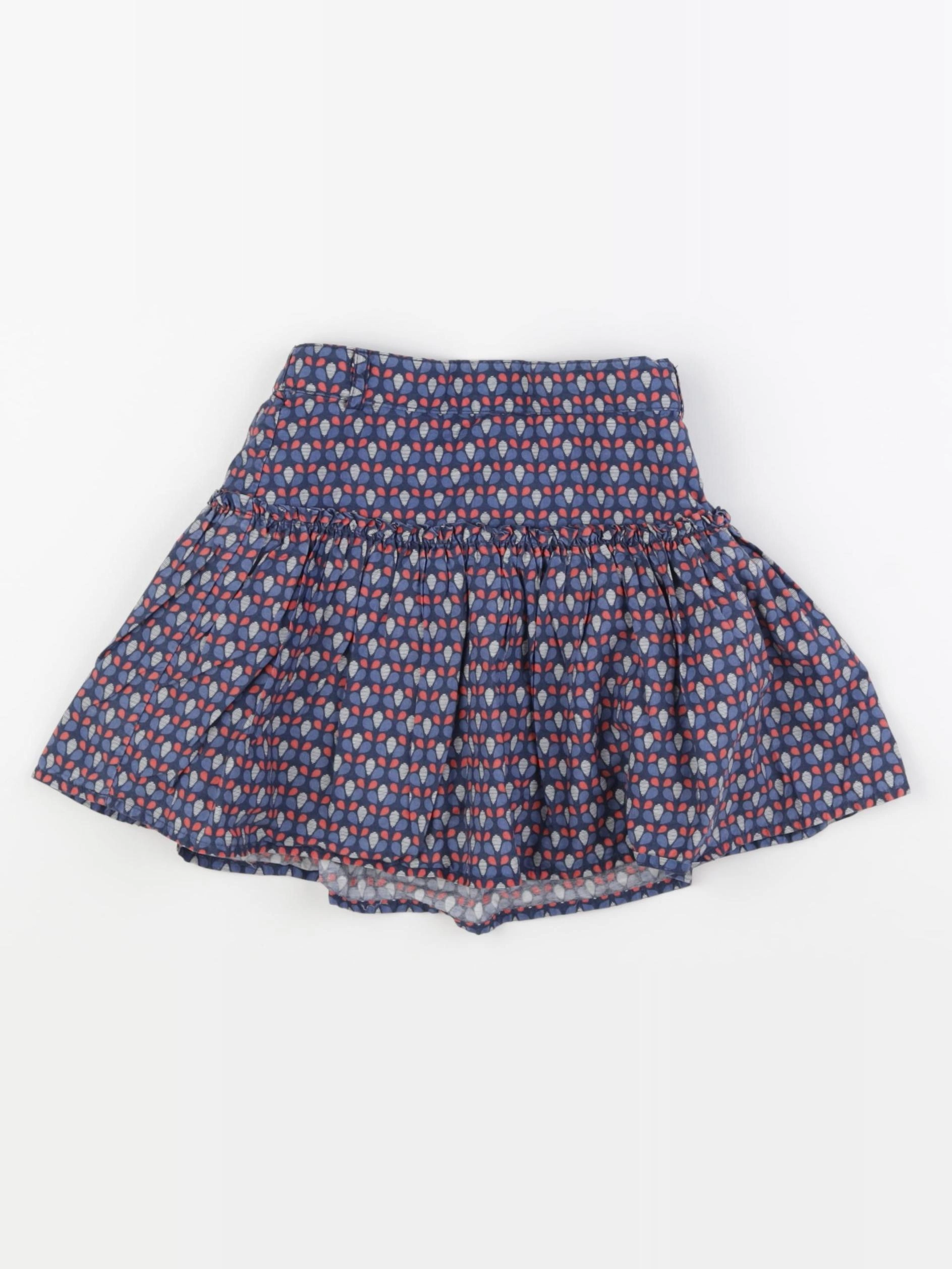 Okaidi - jupe bleu, rouge - 5 ans