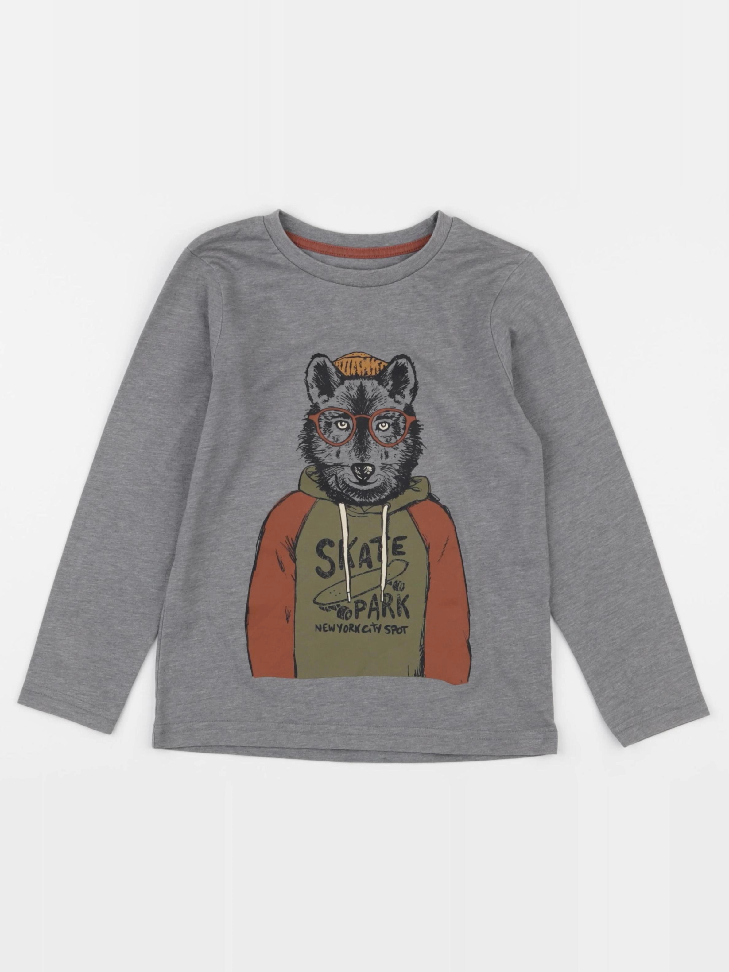 Vertbaudet - tee-shirt gris - 6 ans