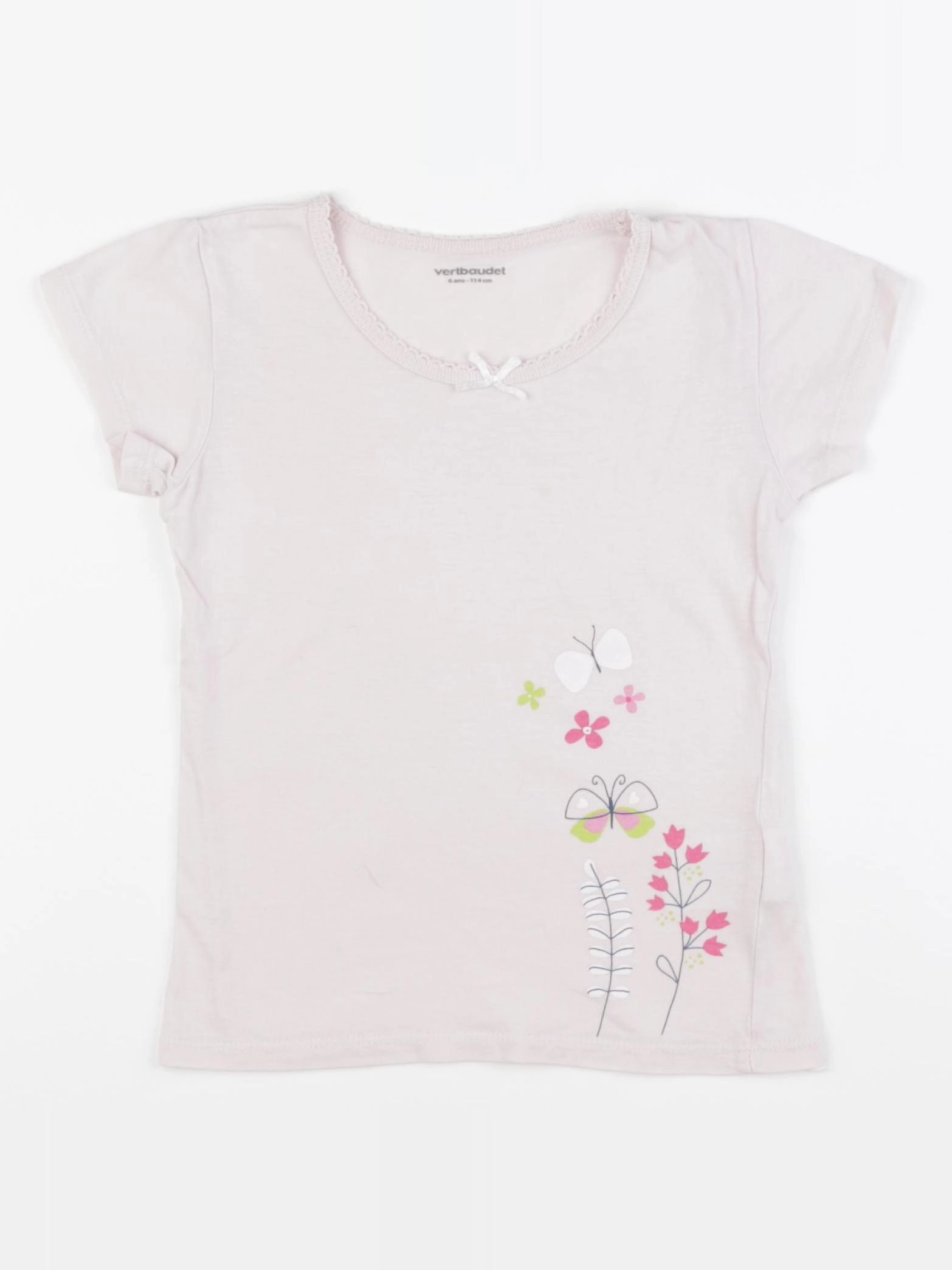 Vertbaudet - maillot de corps rose - 6 ans