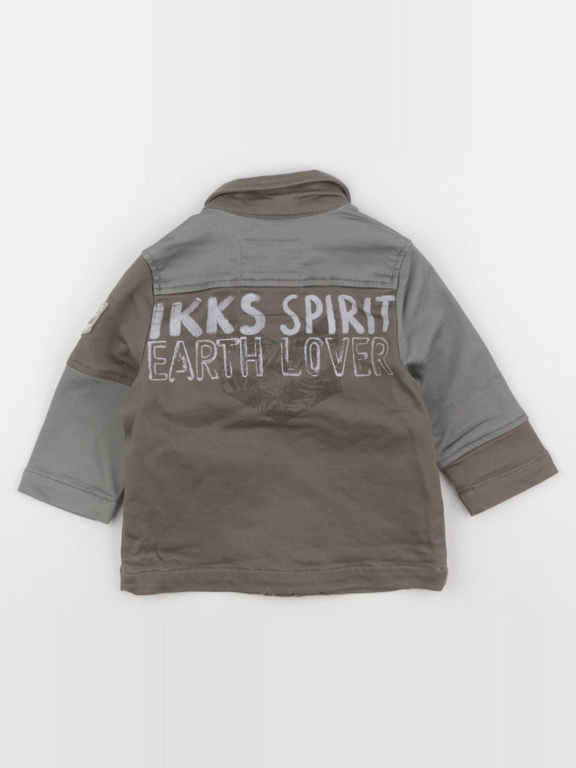 IKKS - veste imprimé au dos vert - 6 mois