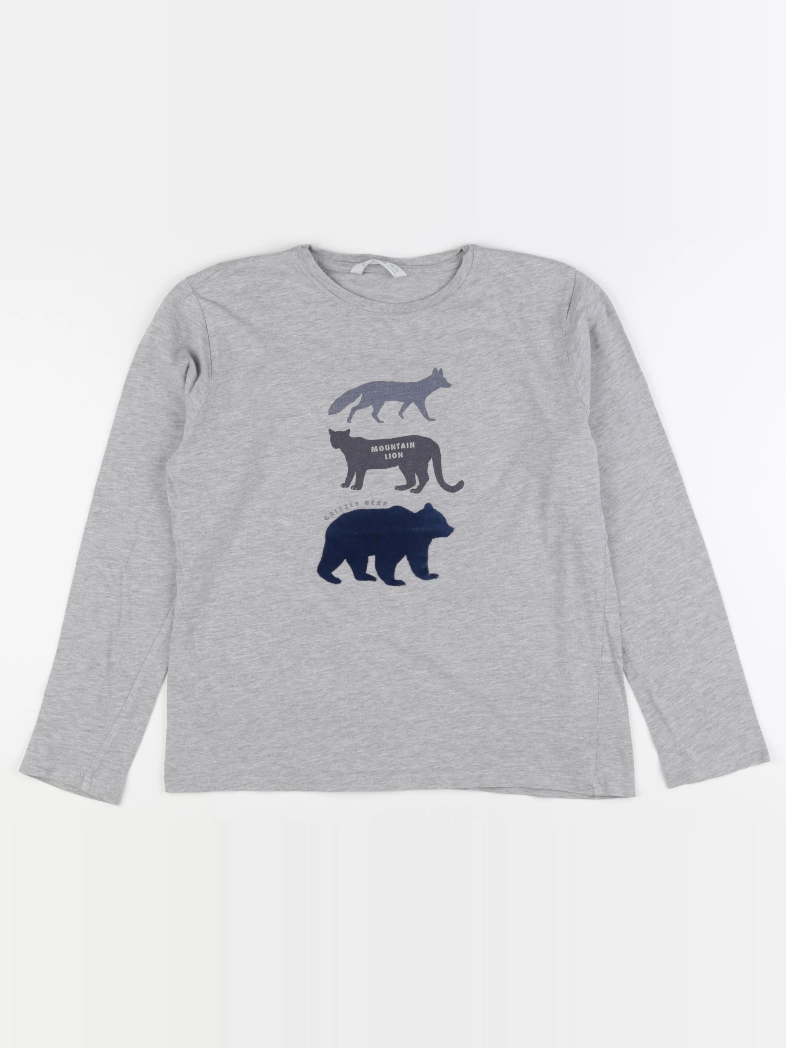 Mango - tee-shirt gris - 11/12 ans