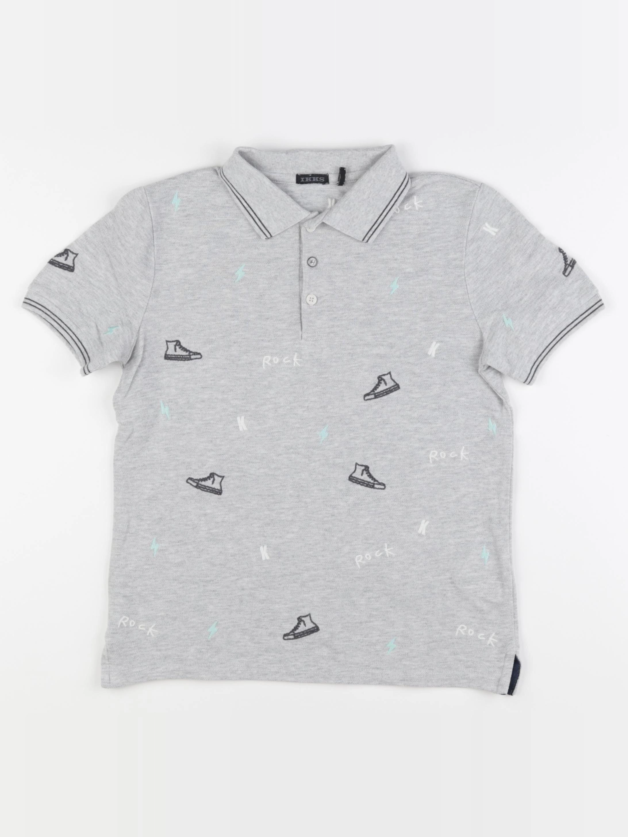 IKKS - polo gris - 10 ans