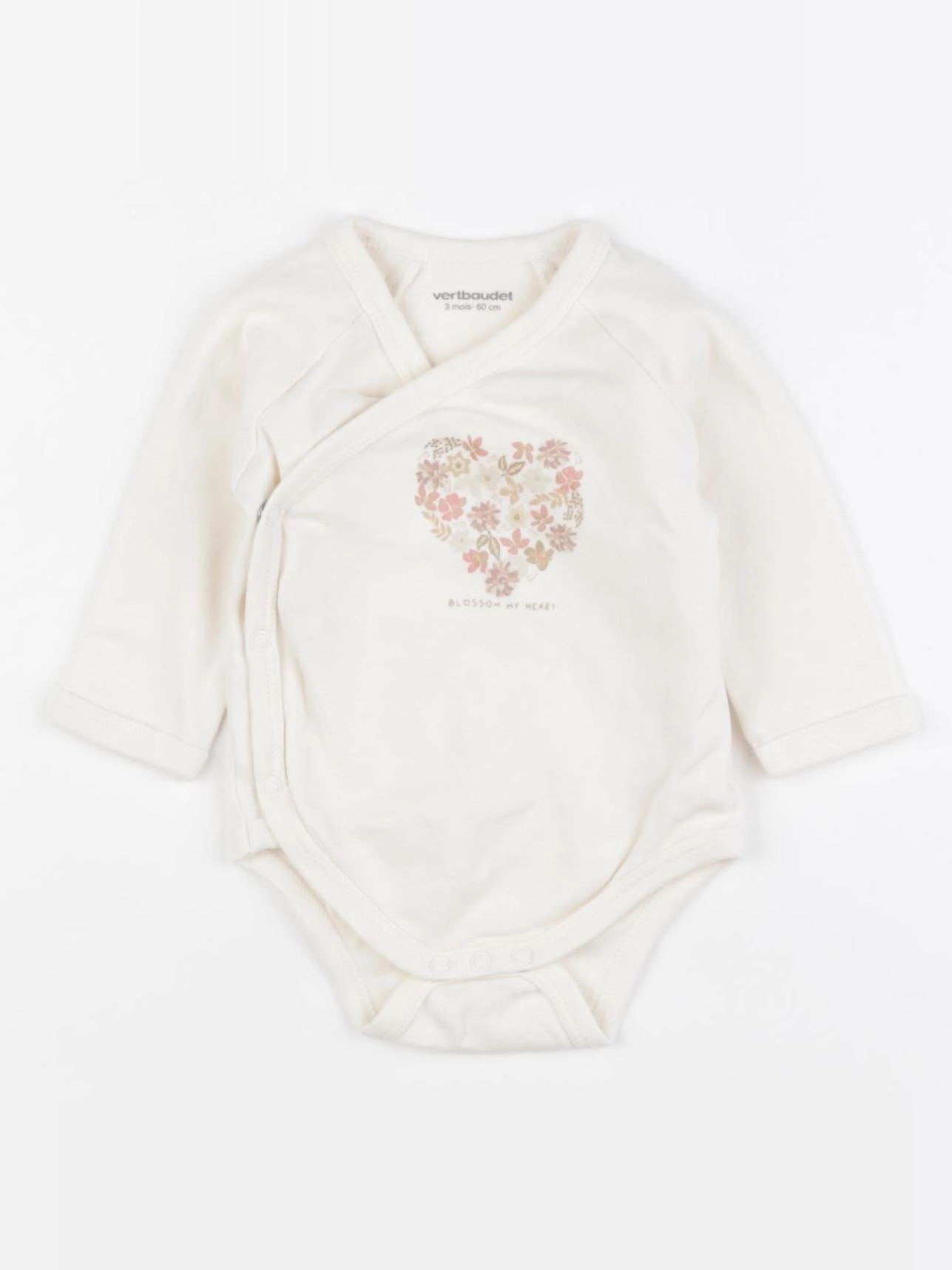 Vertbaudet - body blanc - 3 mois