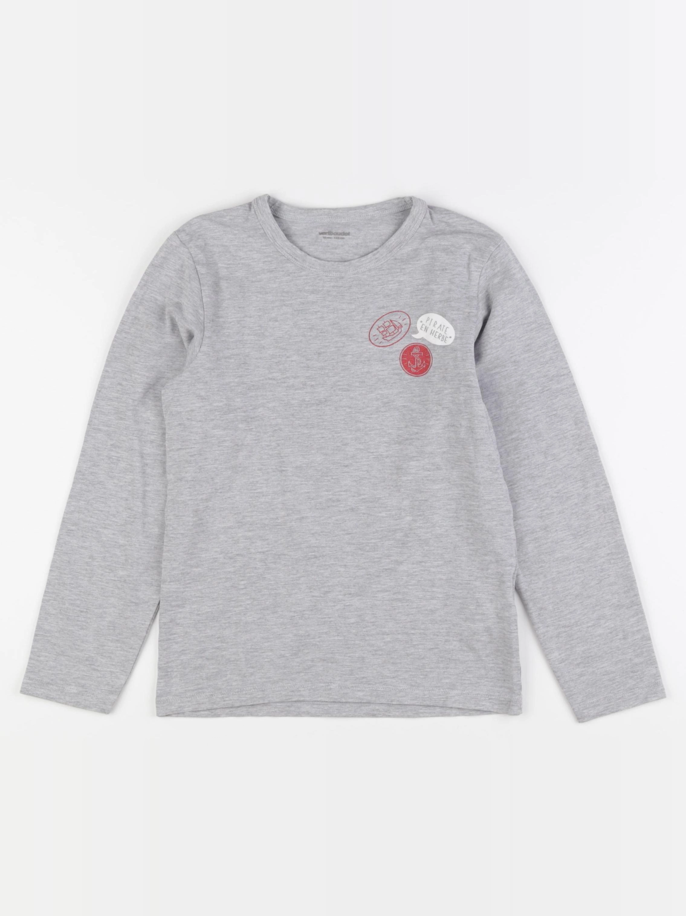 Vertbaudet - tee-shirt gris - 10 ans