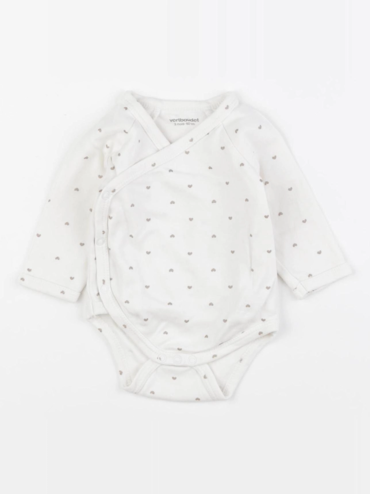 Vertbaudet - body blanc - 3 mois