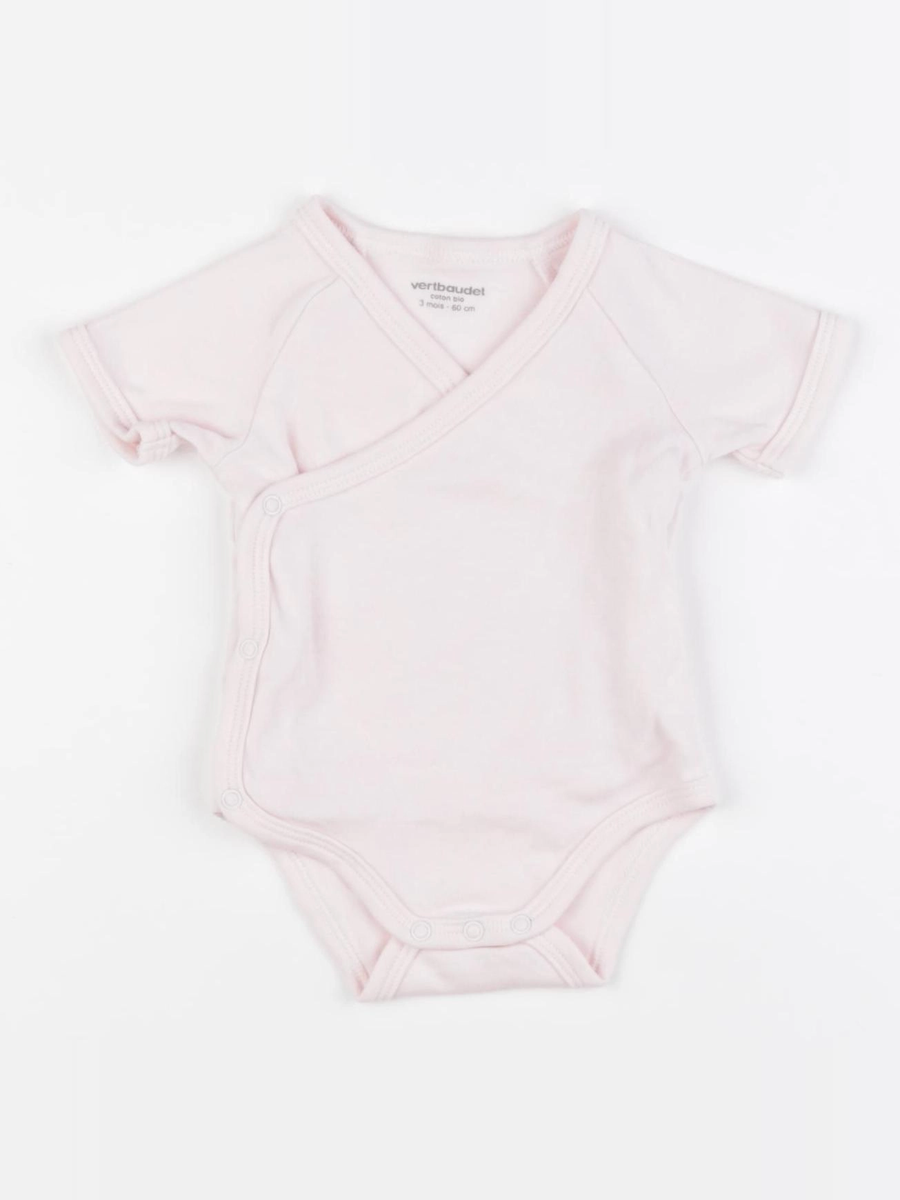 Vertbaudet - body rose - 3 mois