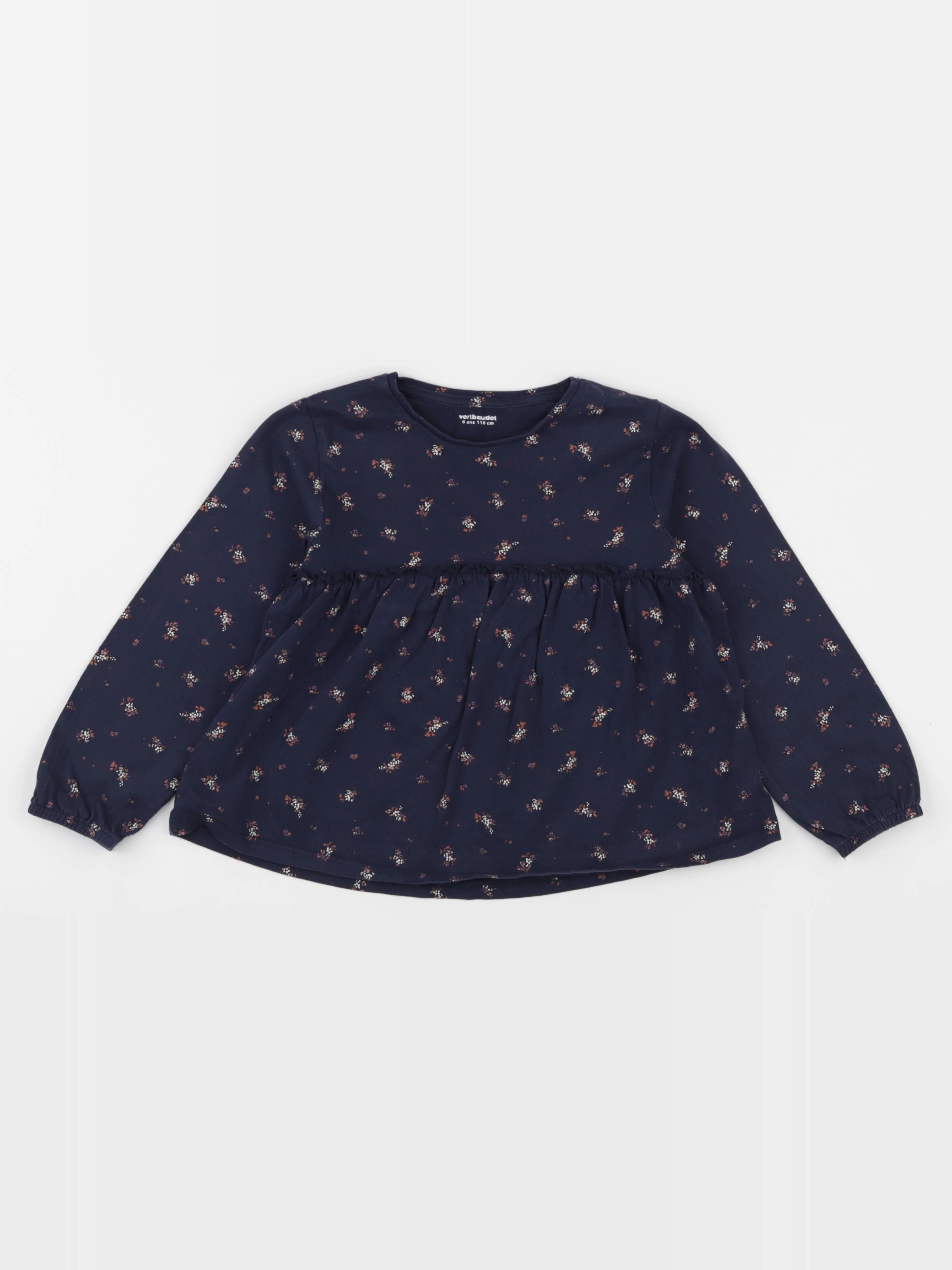 Vertbaudet - tee-shirt bleu - 6 ans