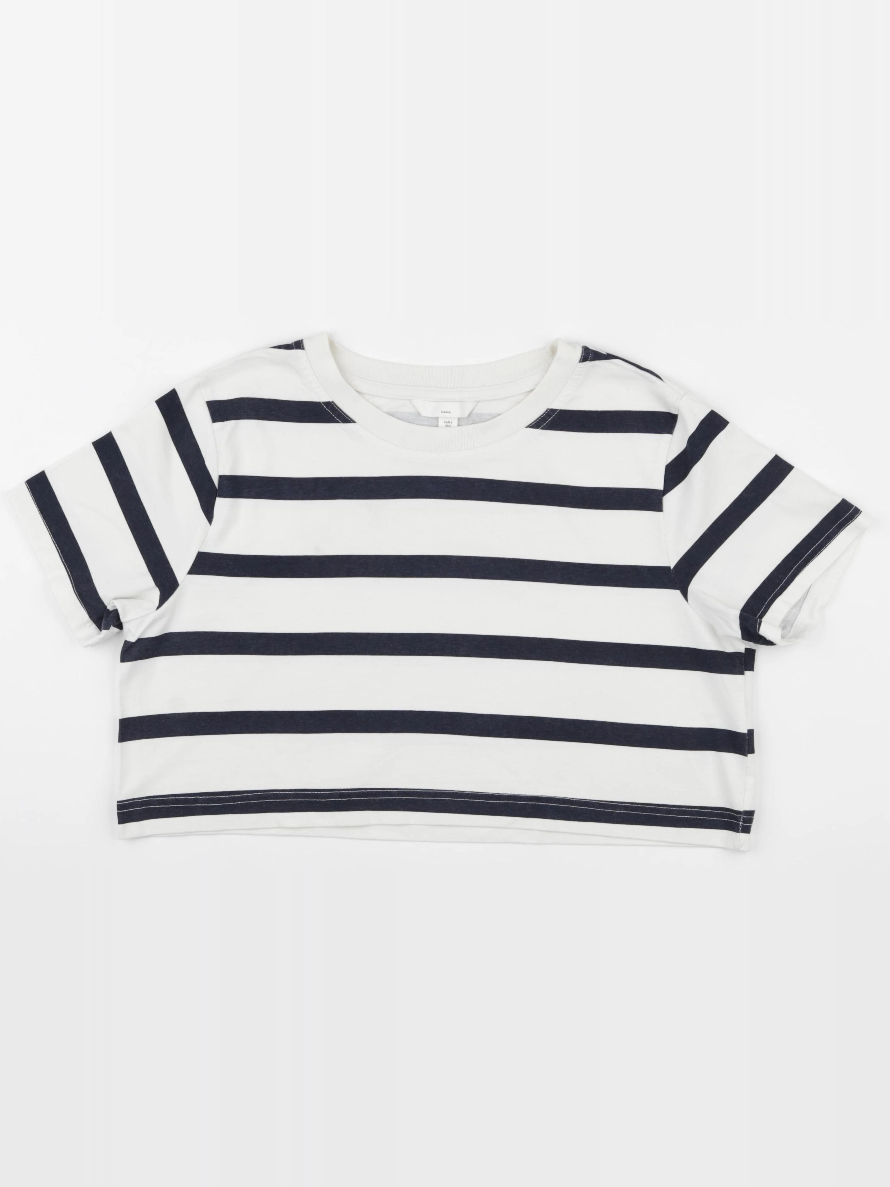 H&M - tee-shirt grossesse blanc, bleu - s