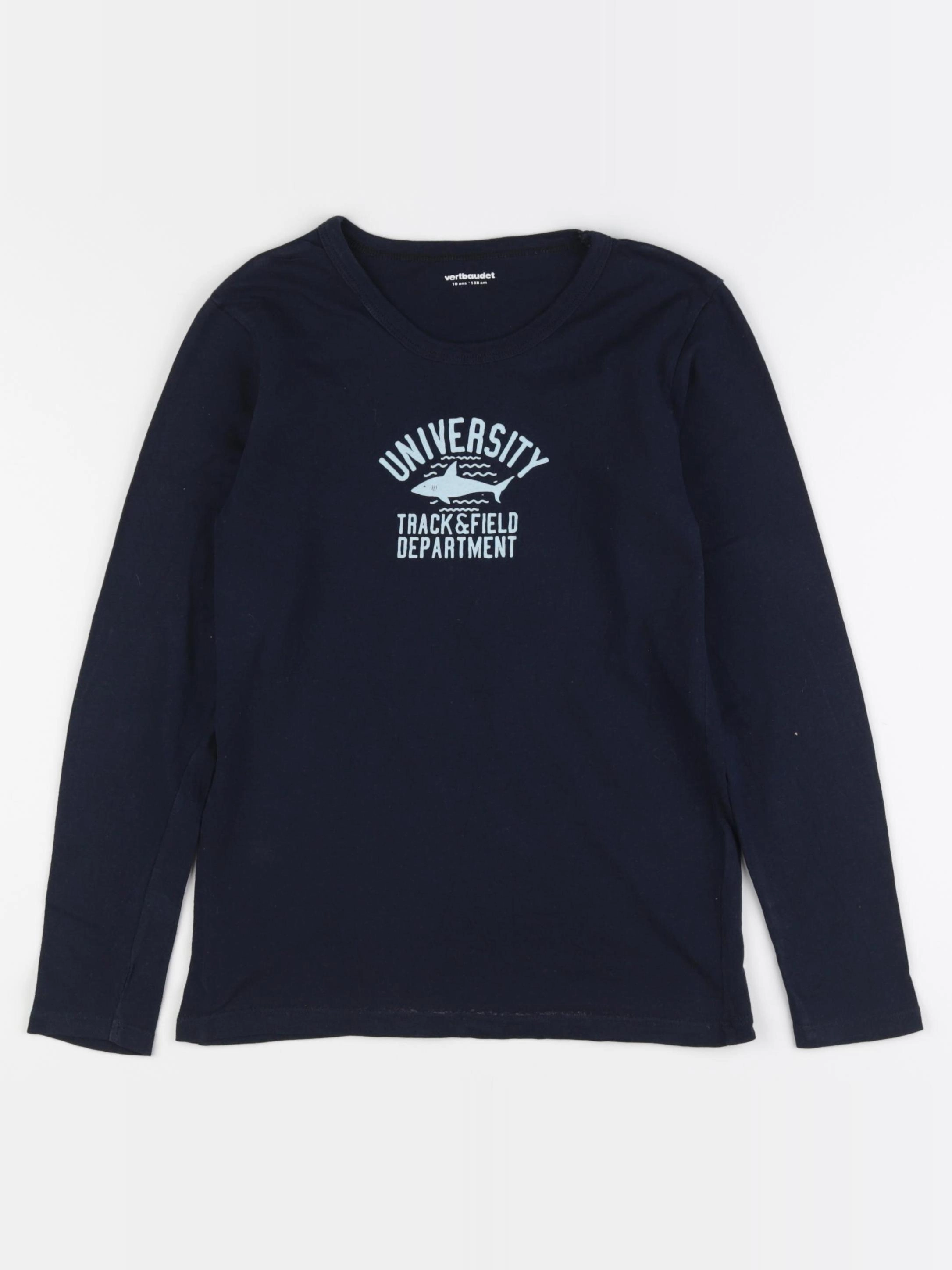 Vertbaudet - tee-shirt bleu - 10 ans