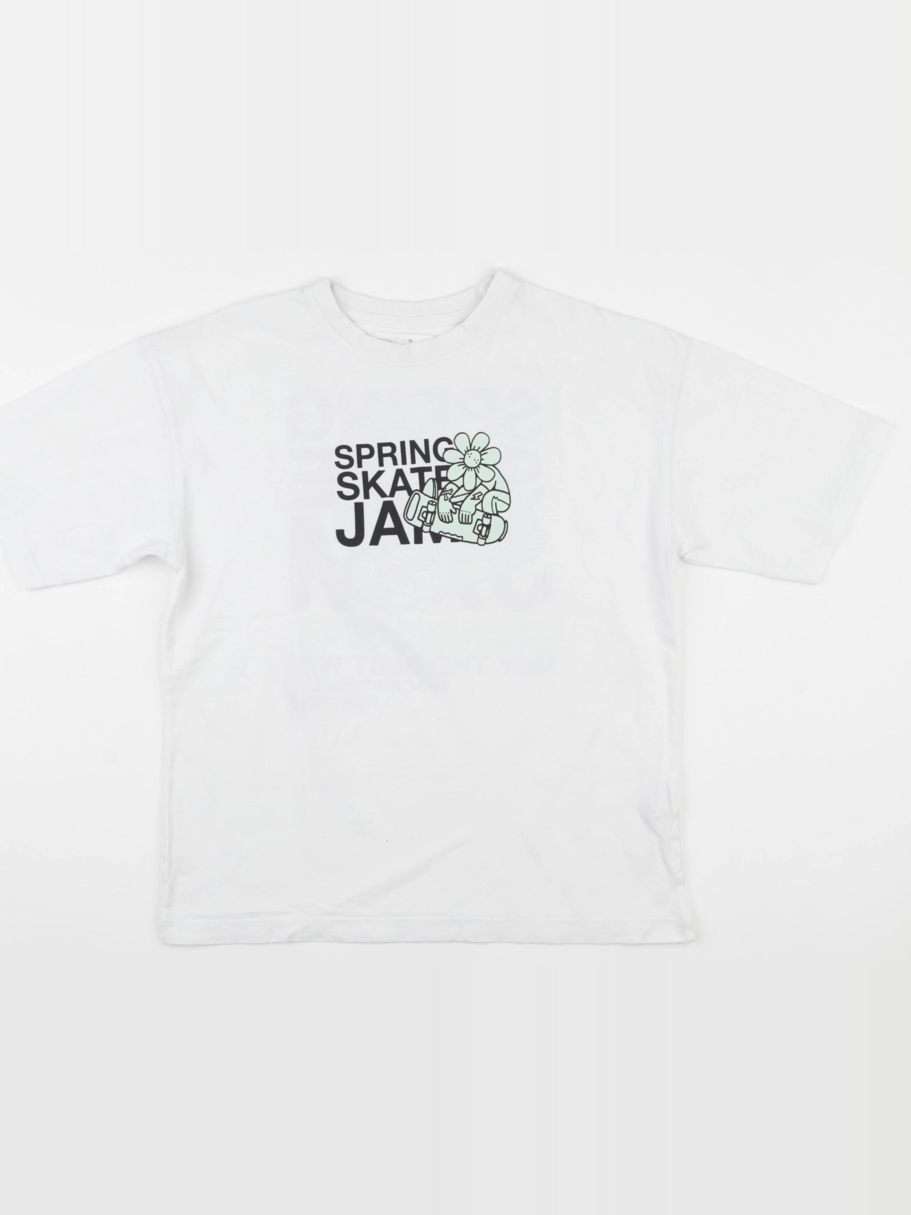 Zara - tee-shirt imprimé au dos blanc - 10 ans