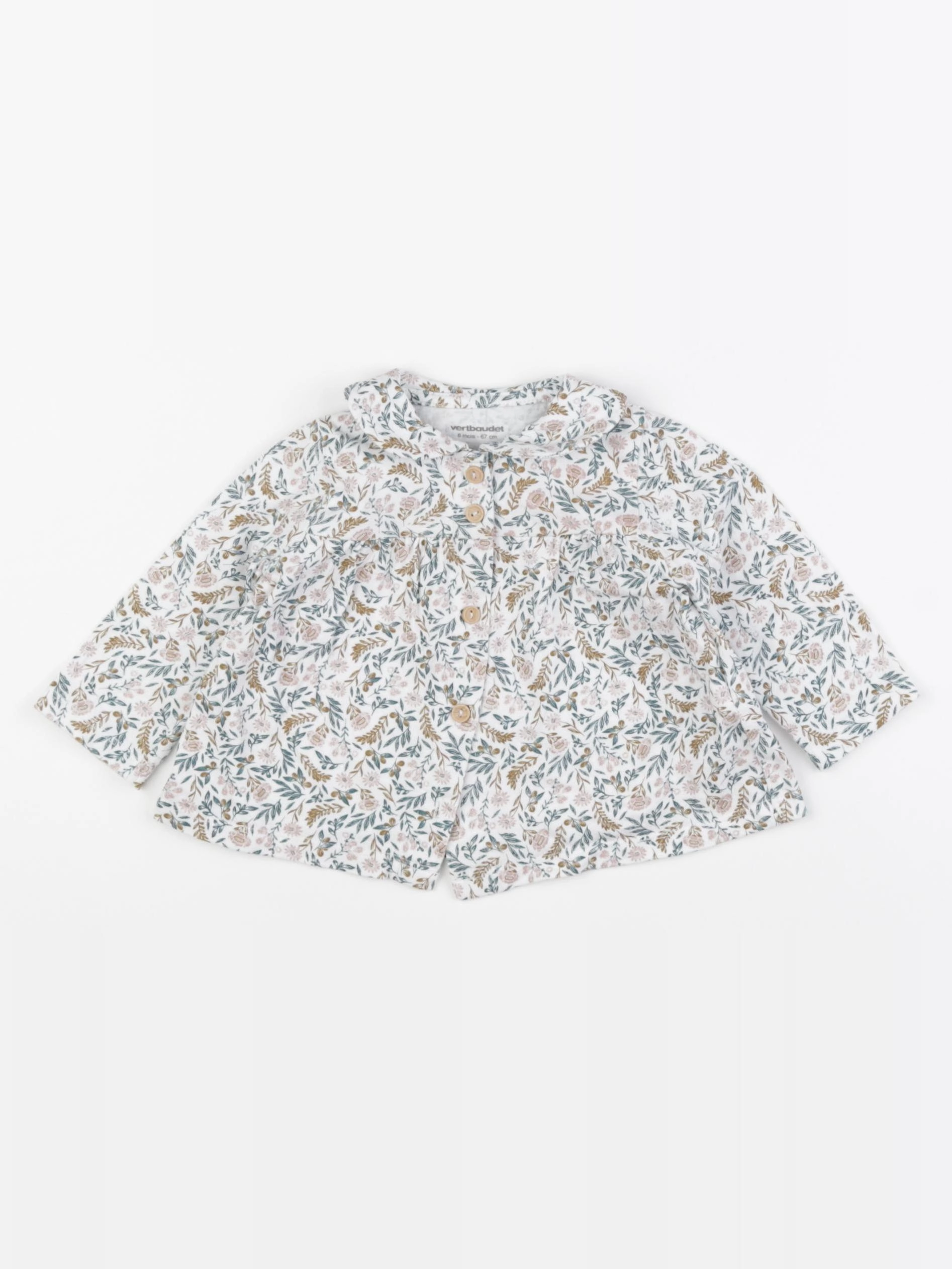 Vertbaudet - blouse multicolore - 6 mois