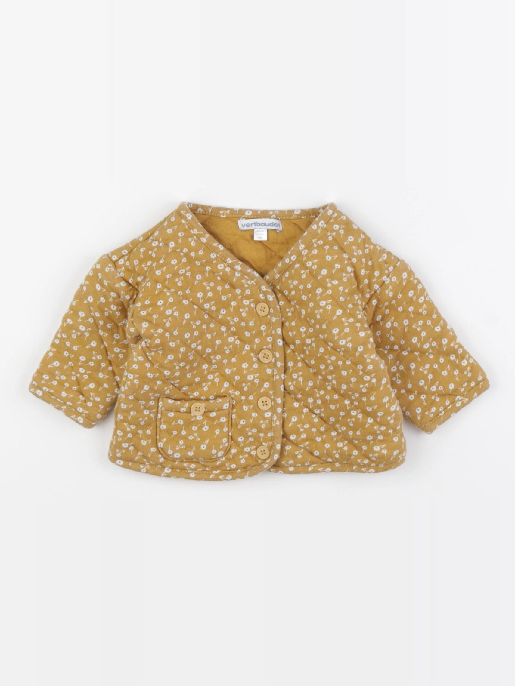 Vertbaudet - veste jaune - 3 mois