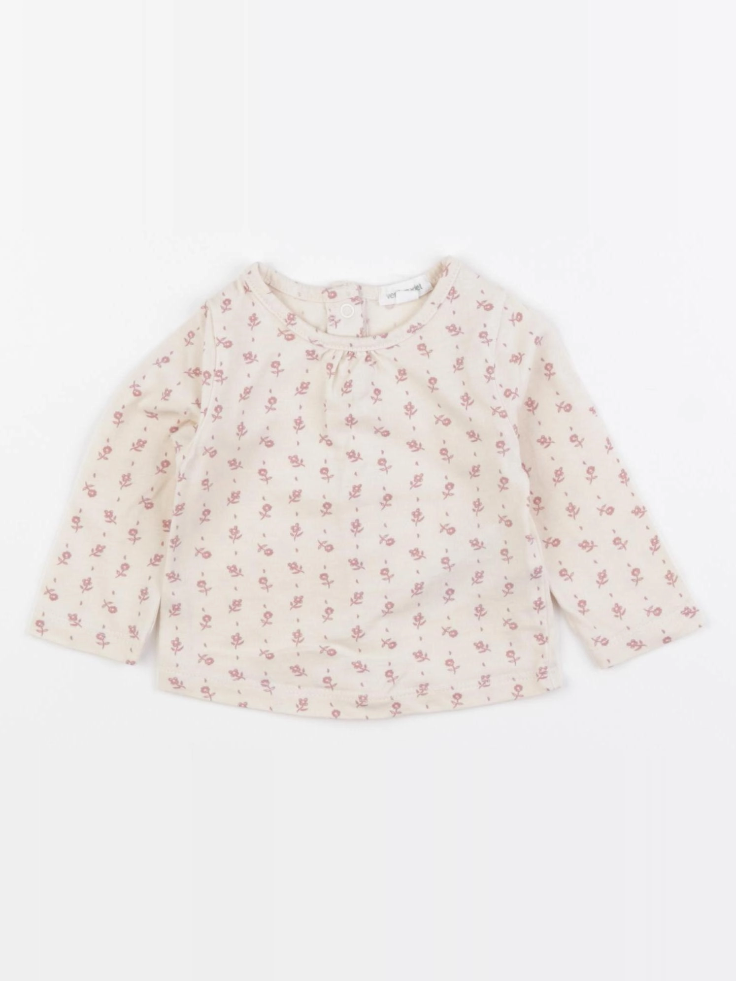 Vertbaudet - tee-shirt rose - 3 mois