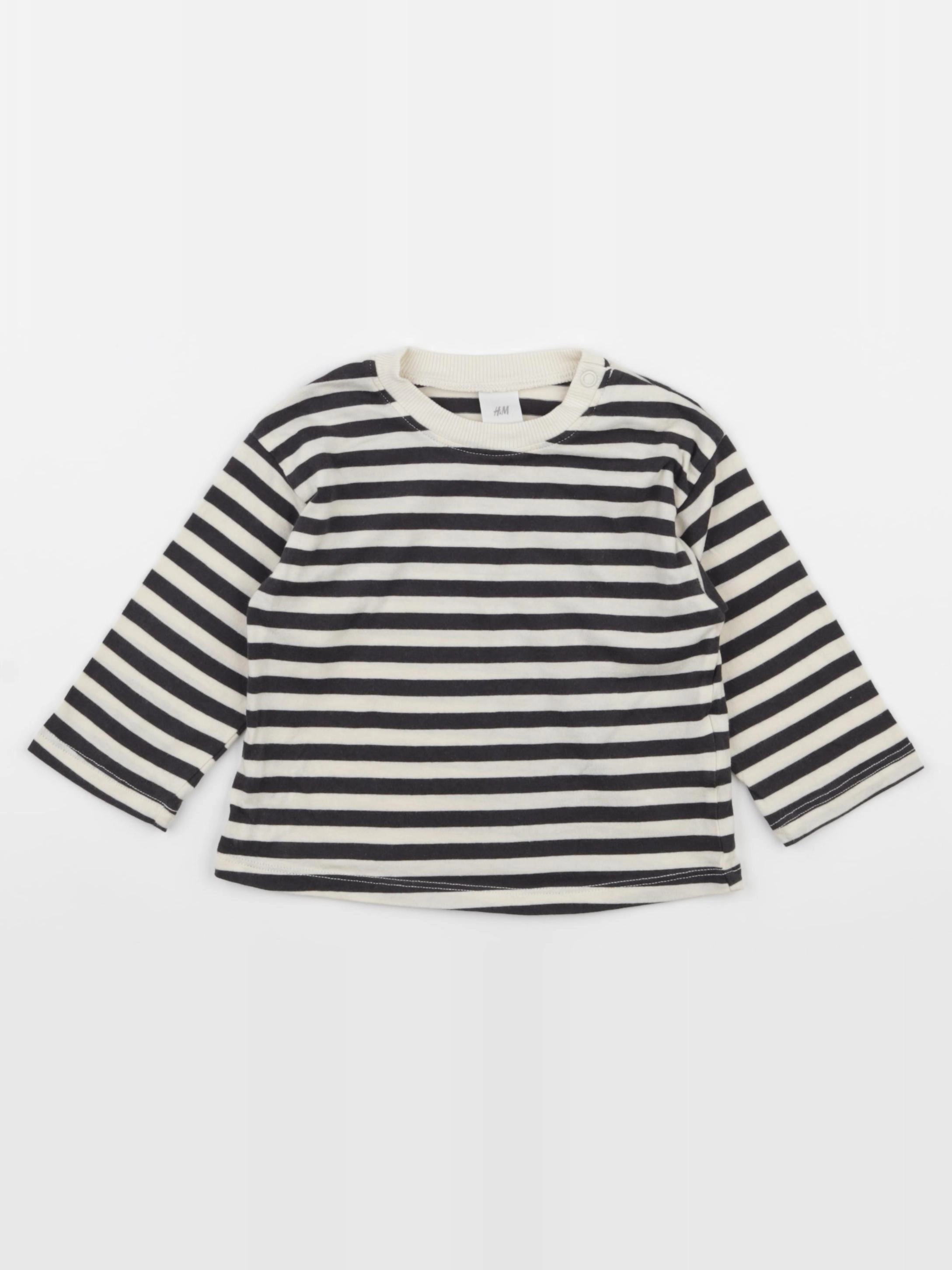 H&M - tee-shirt bleu - 6/9 mois