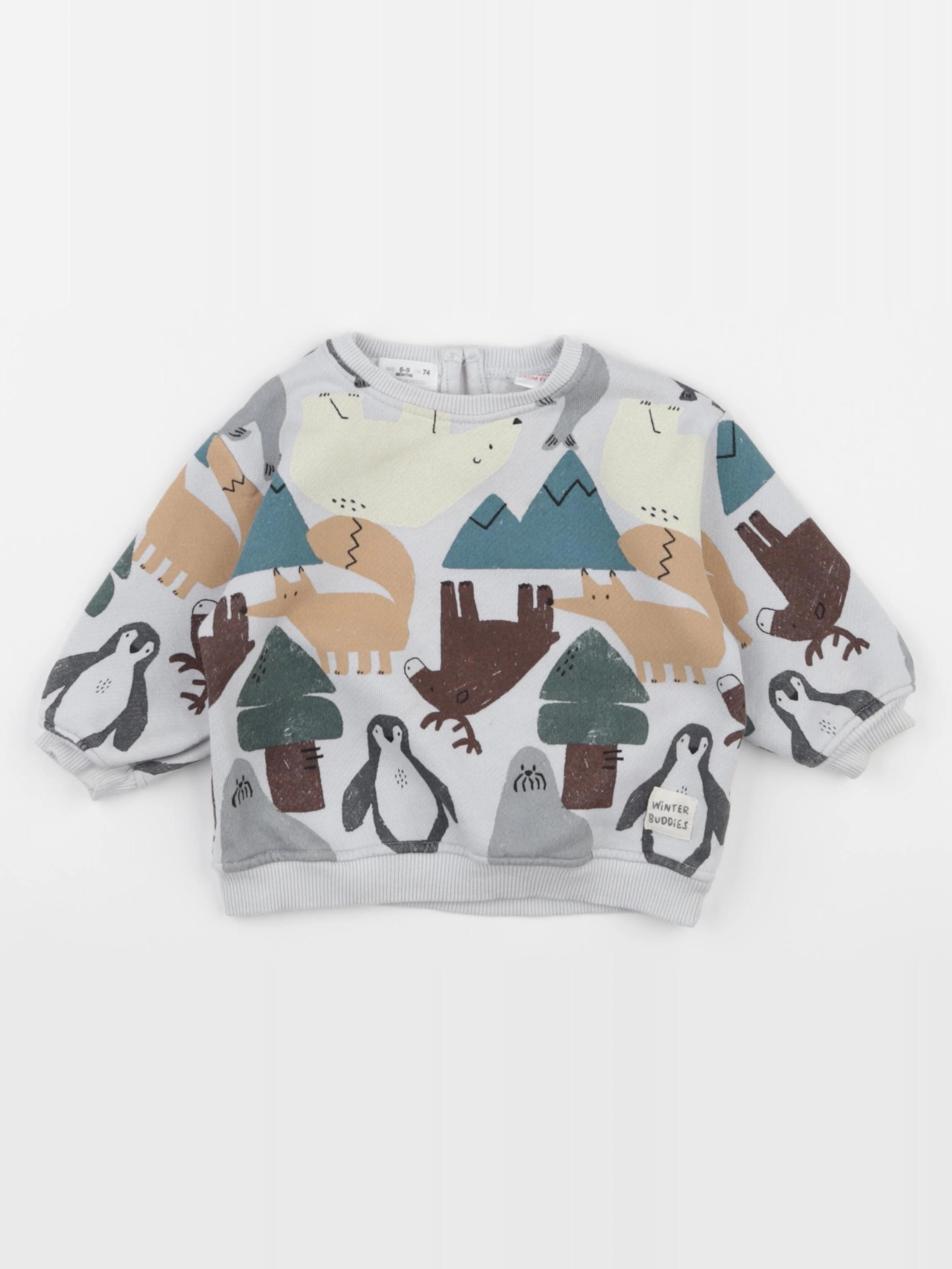 Zara - sweat multicolore - 6/9 mois