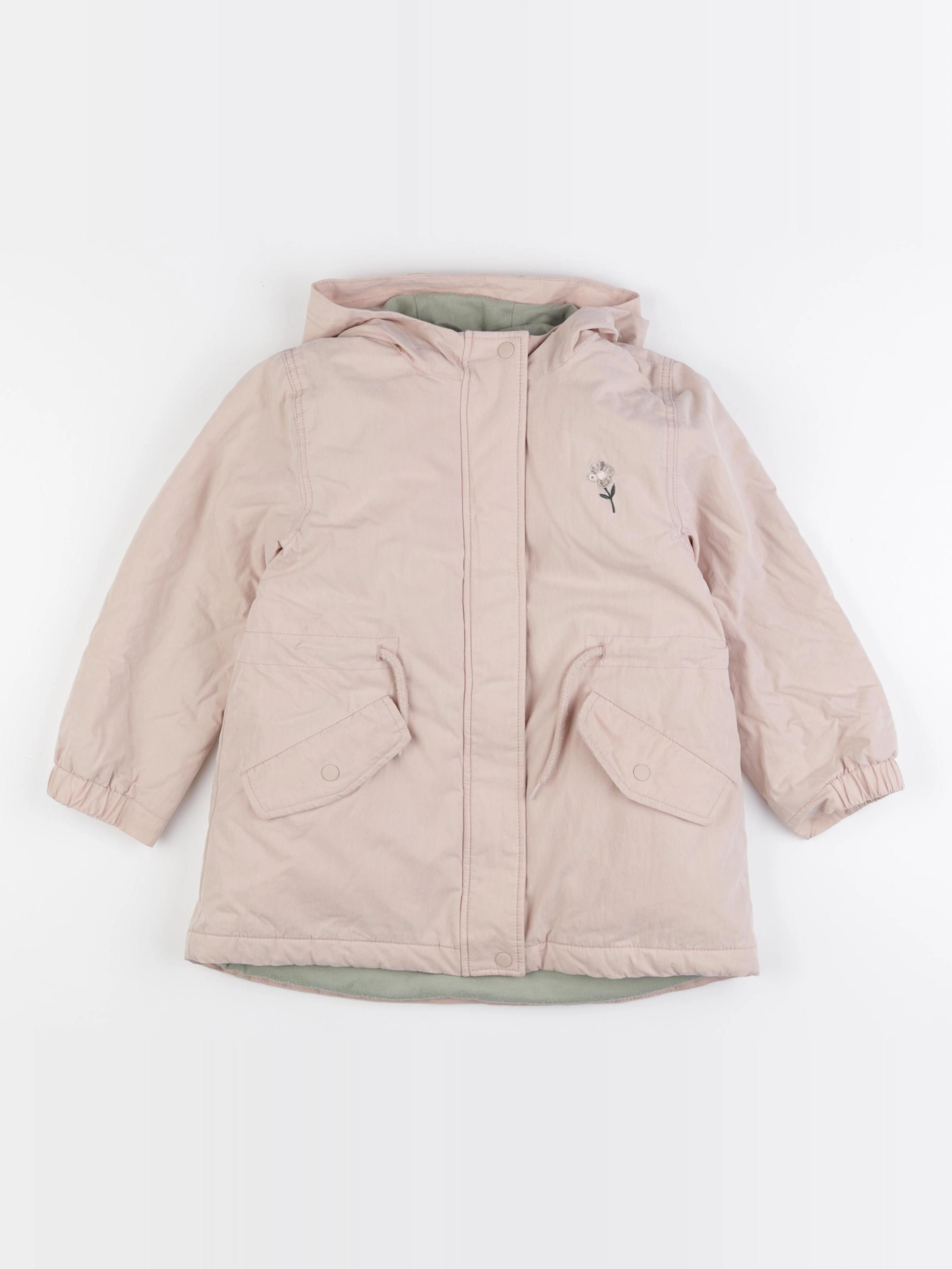 Vertbaudet - manteau doublure amovible rose - 6 ans