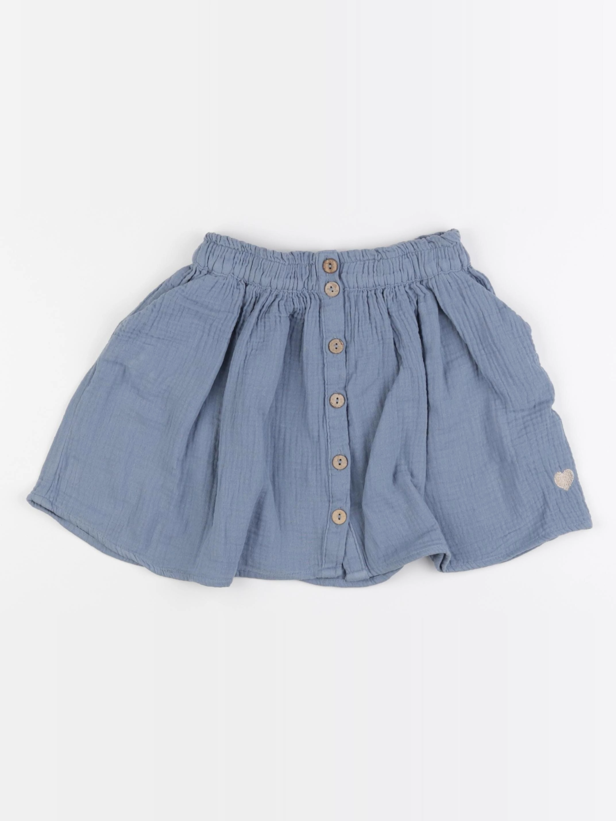Vertbaudet - jupe bleu, or - 6 ans