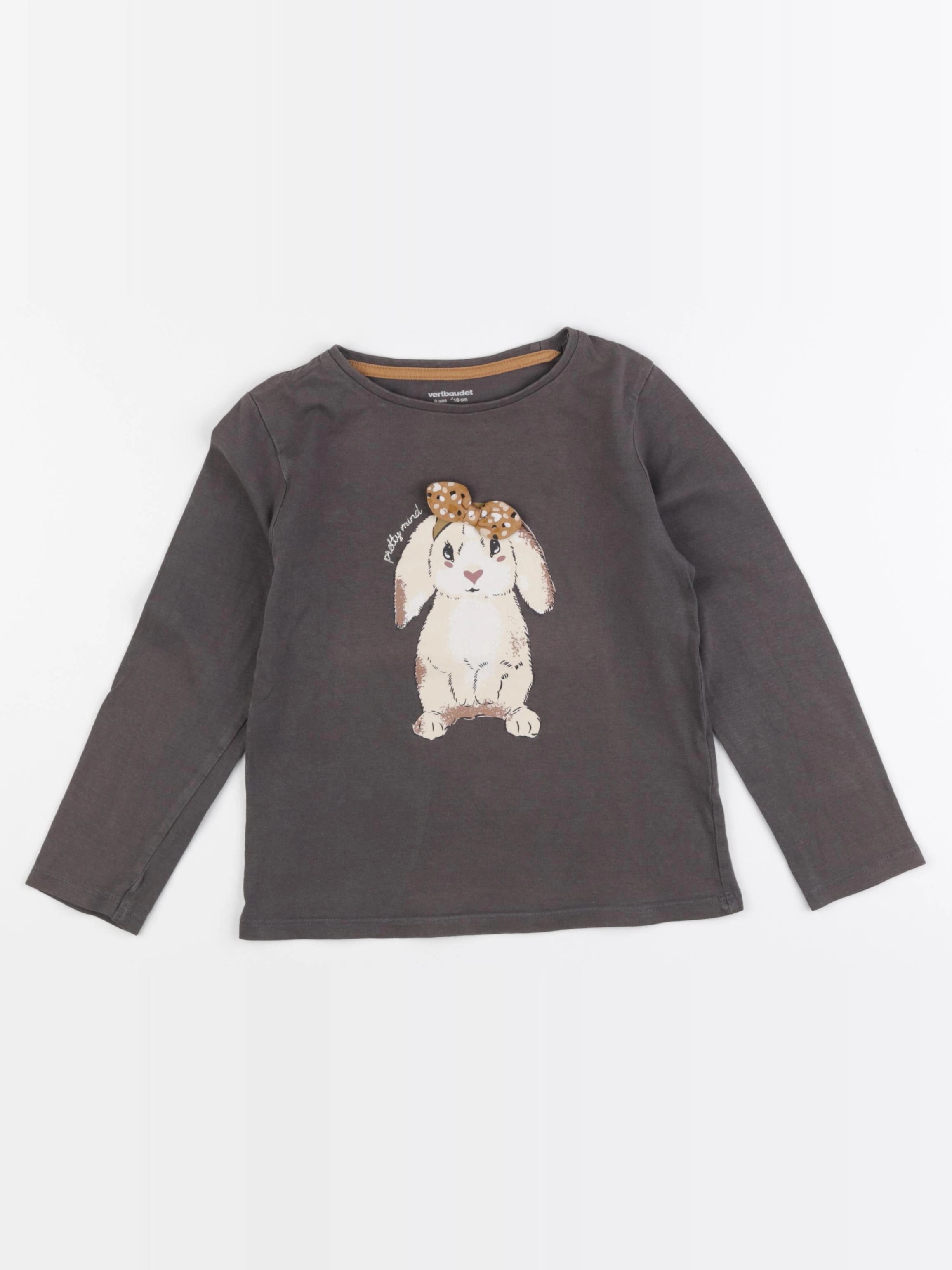 Vertbaudet - tee-shirt gris - 6 ans