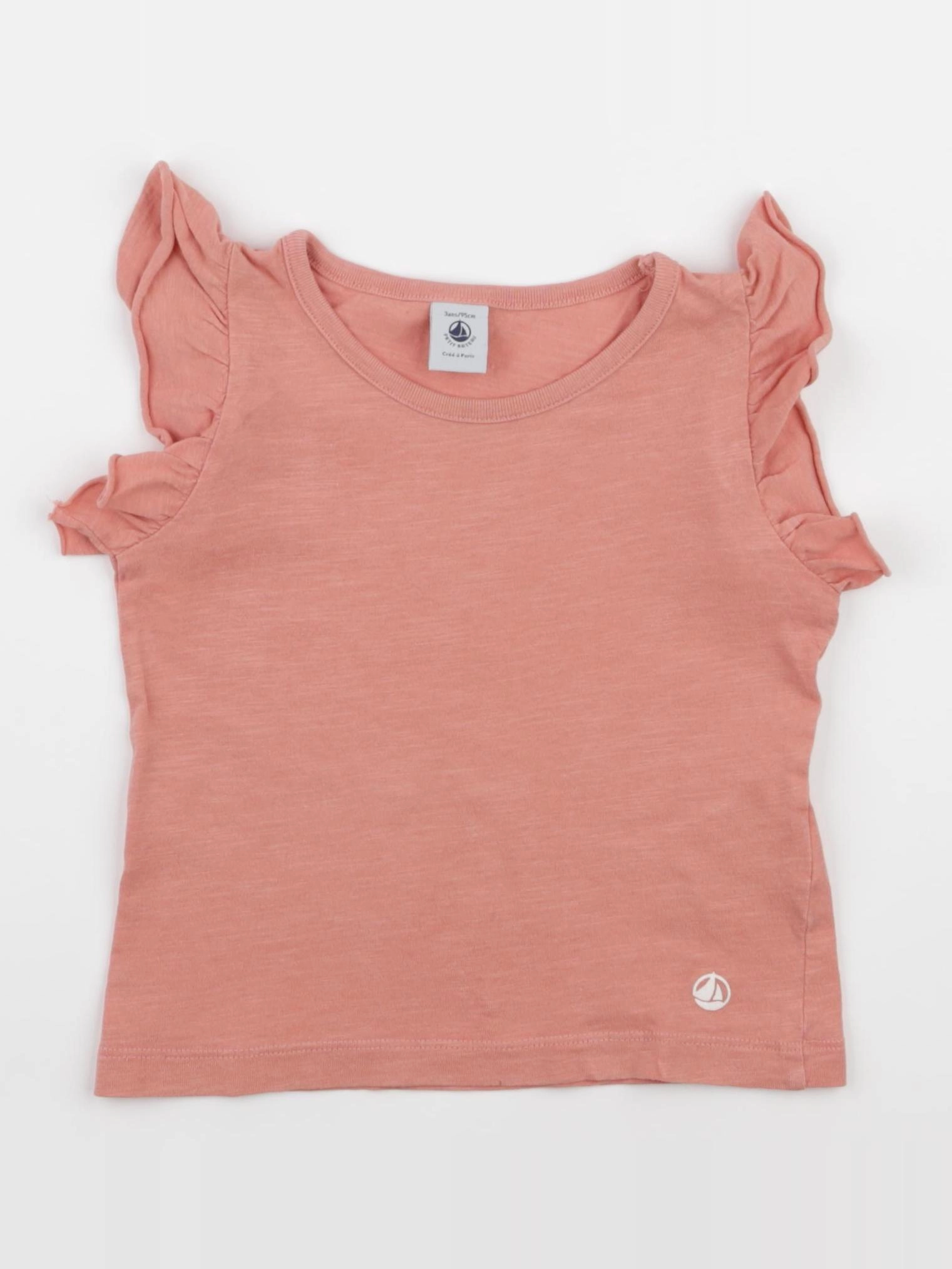 Petit Bateau - tee-shirt orange - 3 ans
