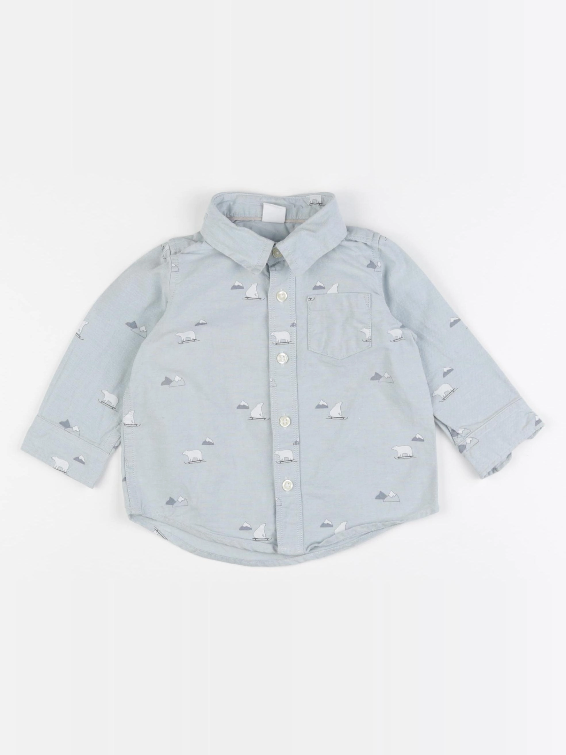 GAP - chemise bleu - 6/12 mois
