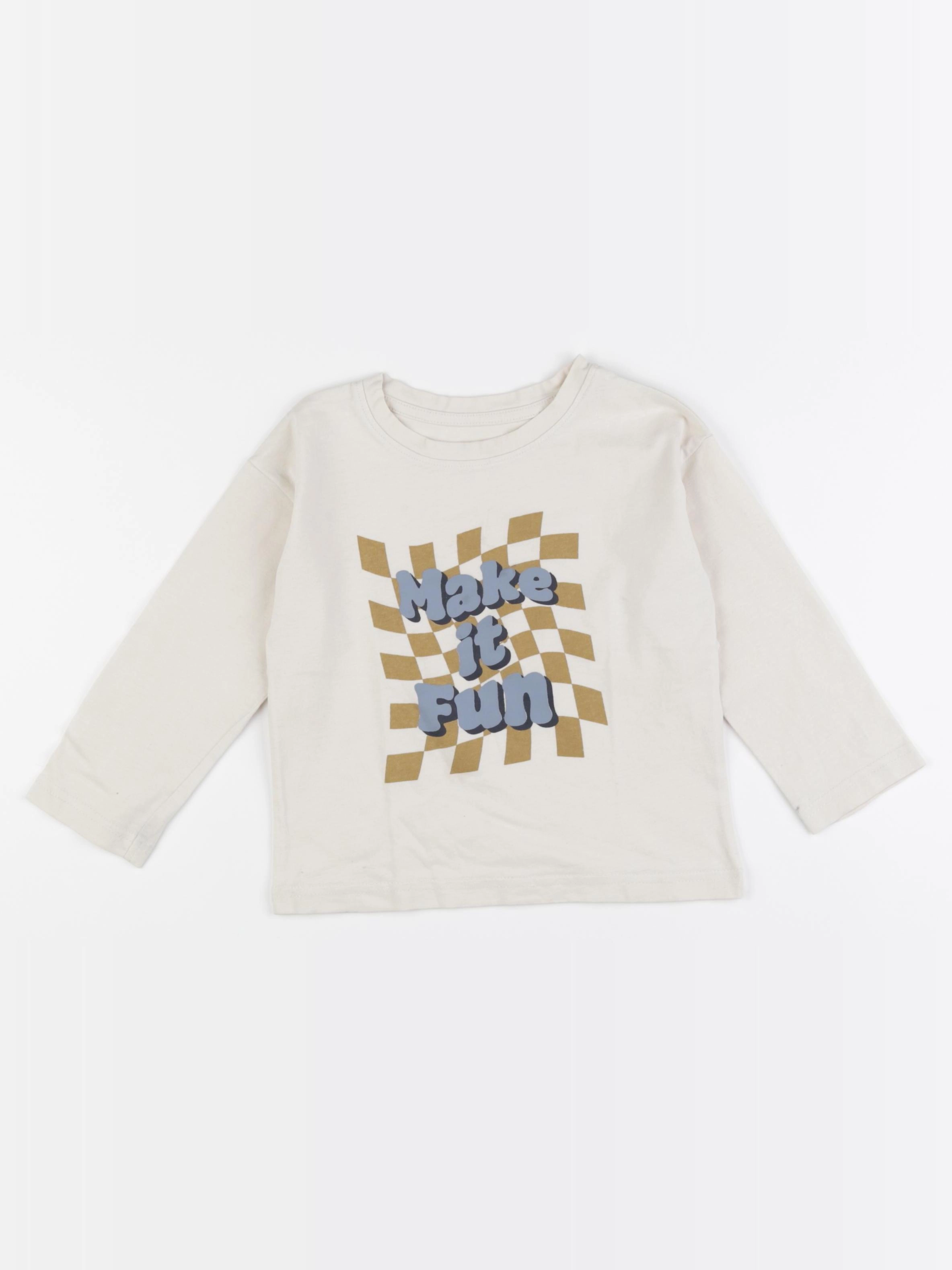 Vertbaudet - tee-shirt beige - 3 ans
