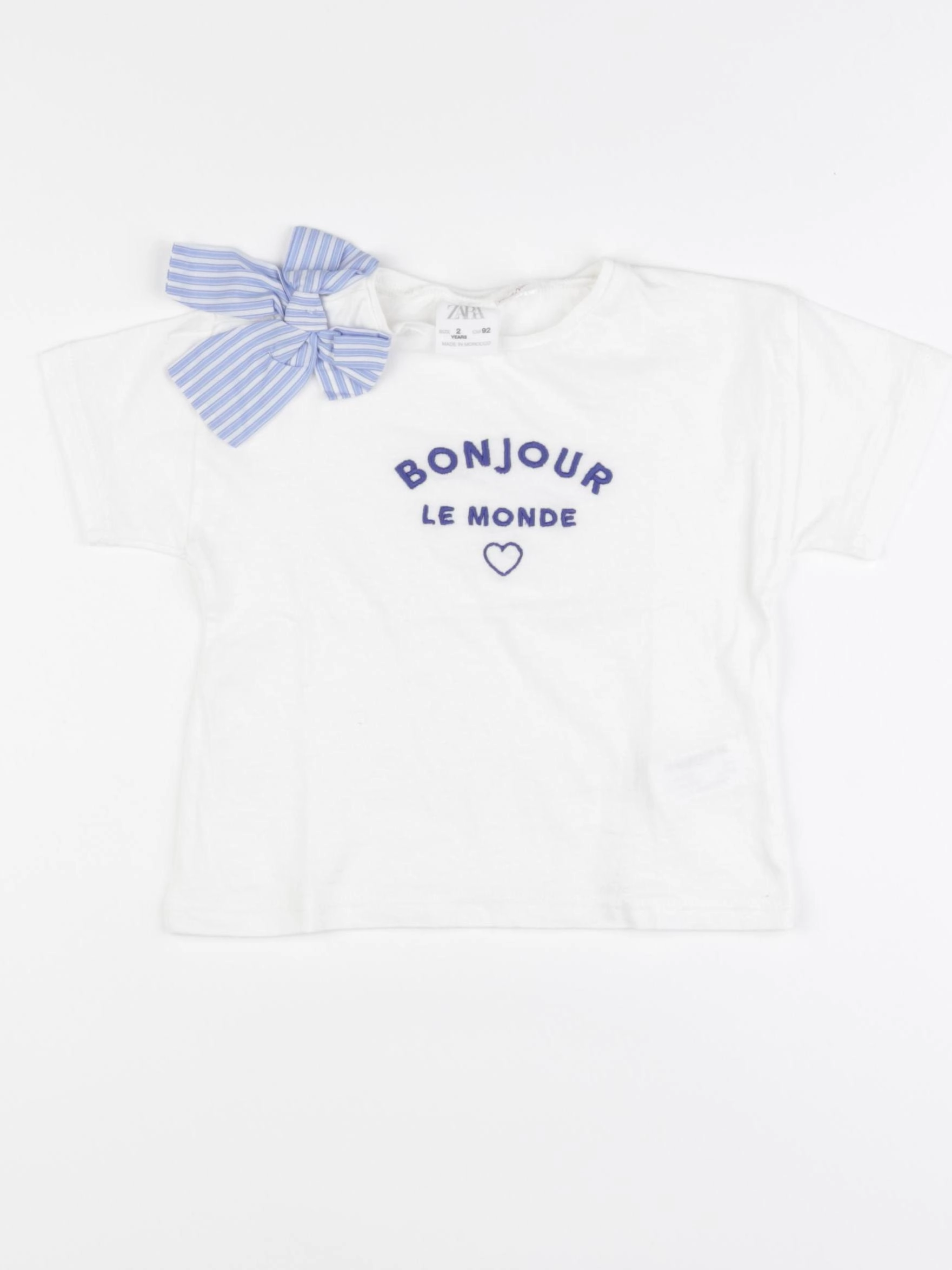 Zara - tee-shirt blanc - 2 ans