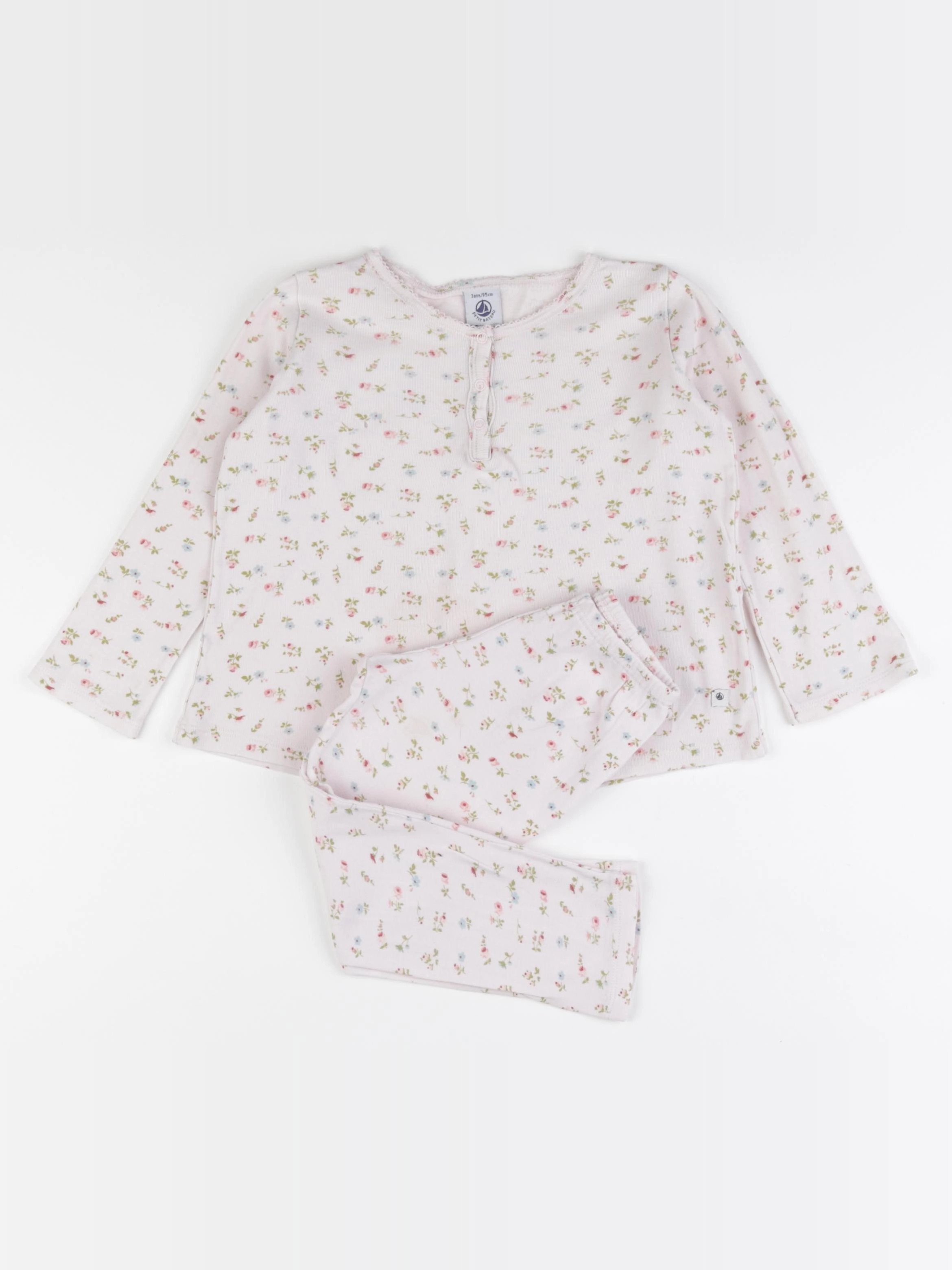 Petit Bateau - pyjama coton rose - 3 ans