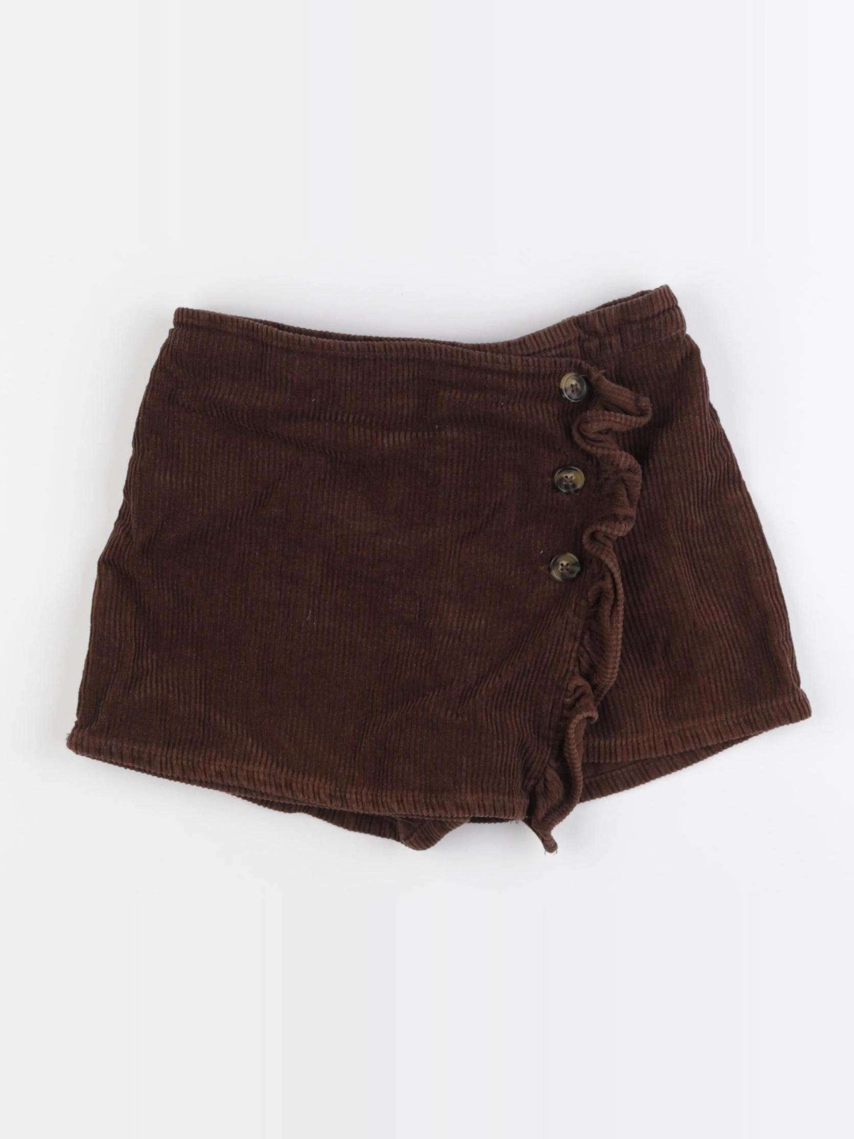 Vertbaudet - jupe short marron - 7 ans